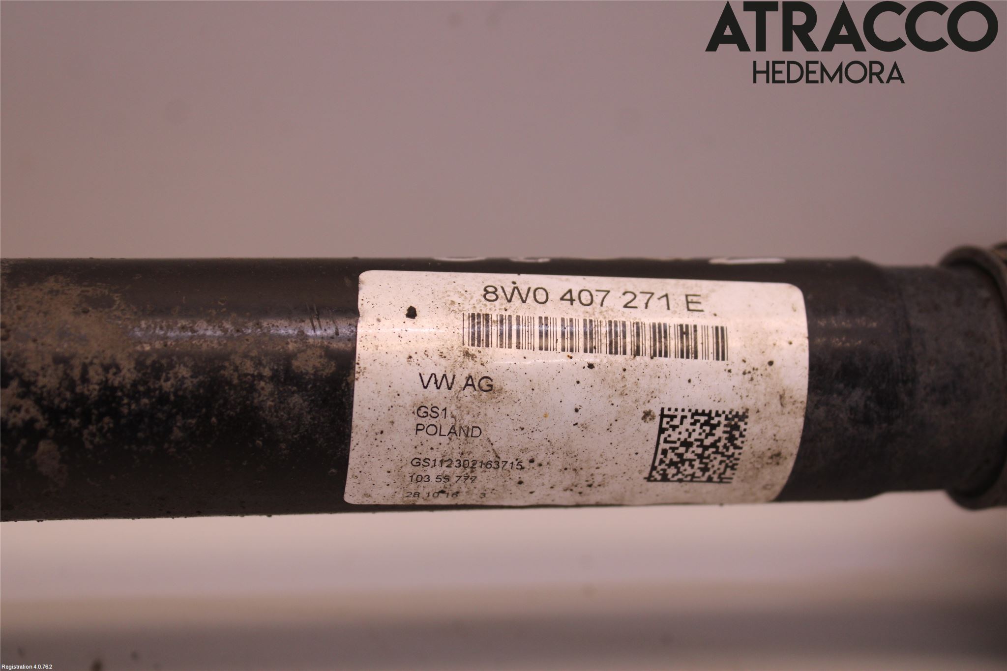 Audi A4/S4 B9 16-19 Drivaksel Foran Kompl Venstre