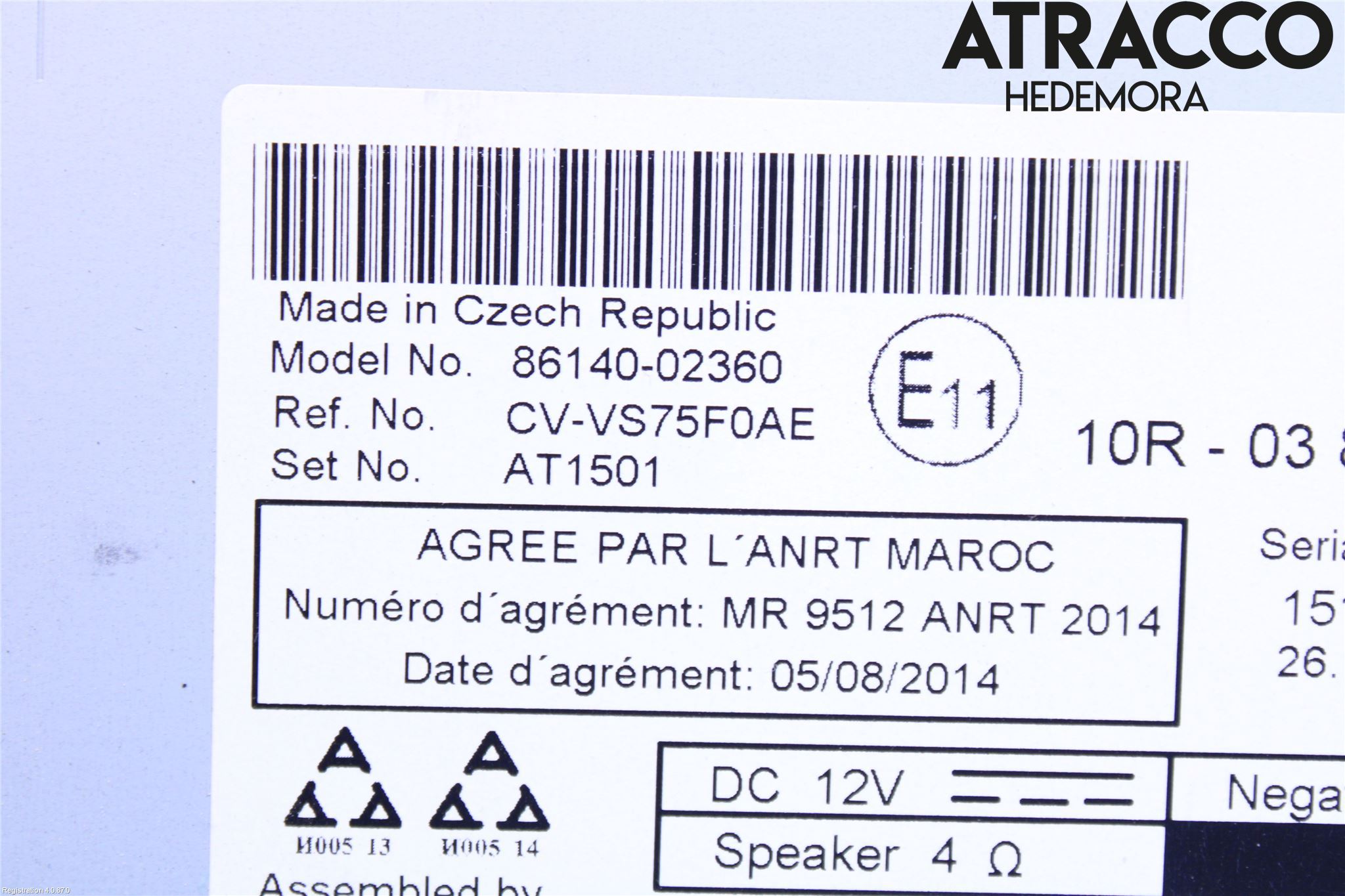 Toyota AURIS 13-19 Stereo Radio Med Cd