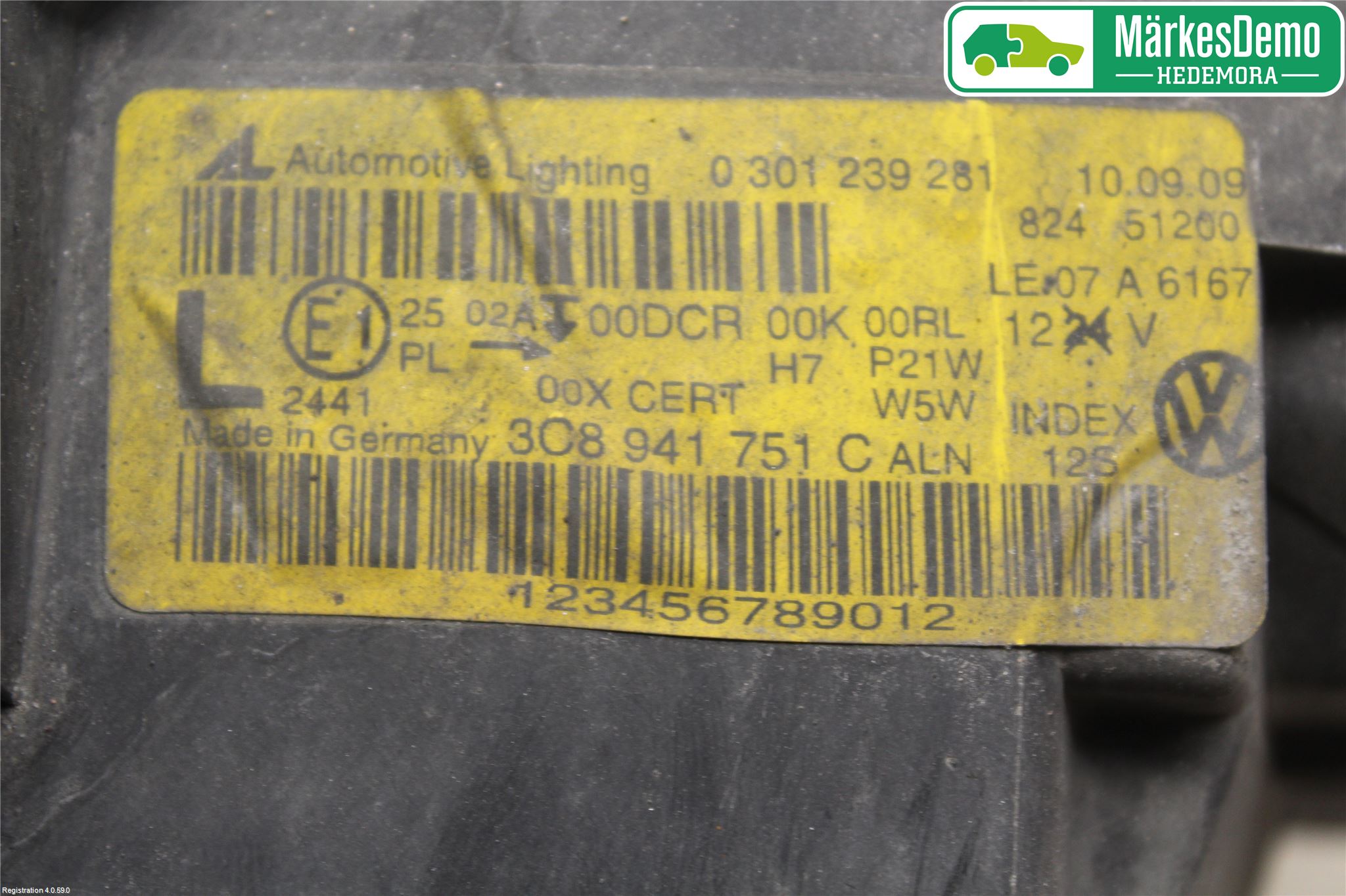 Volkswagen VW PASSAT CC 08-16 Frontlykt Venstre