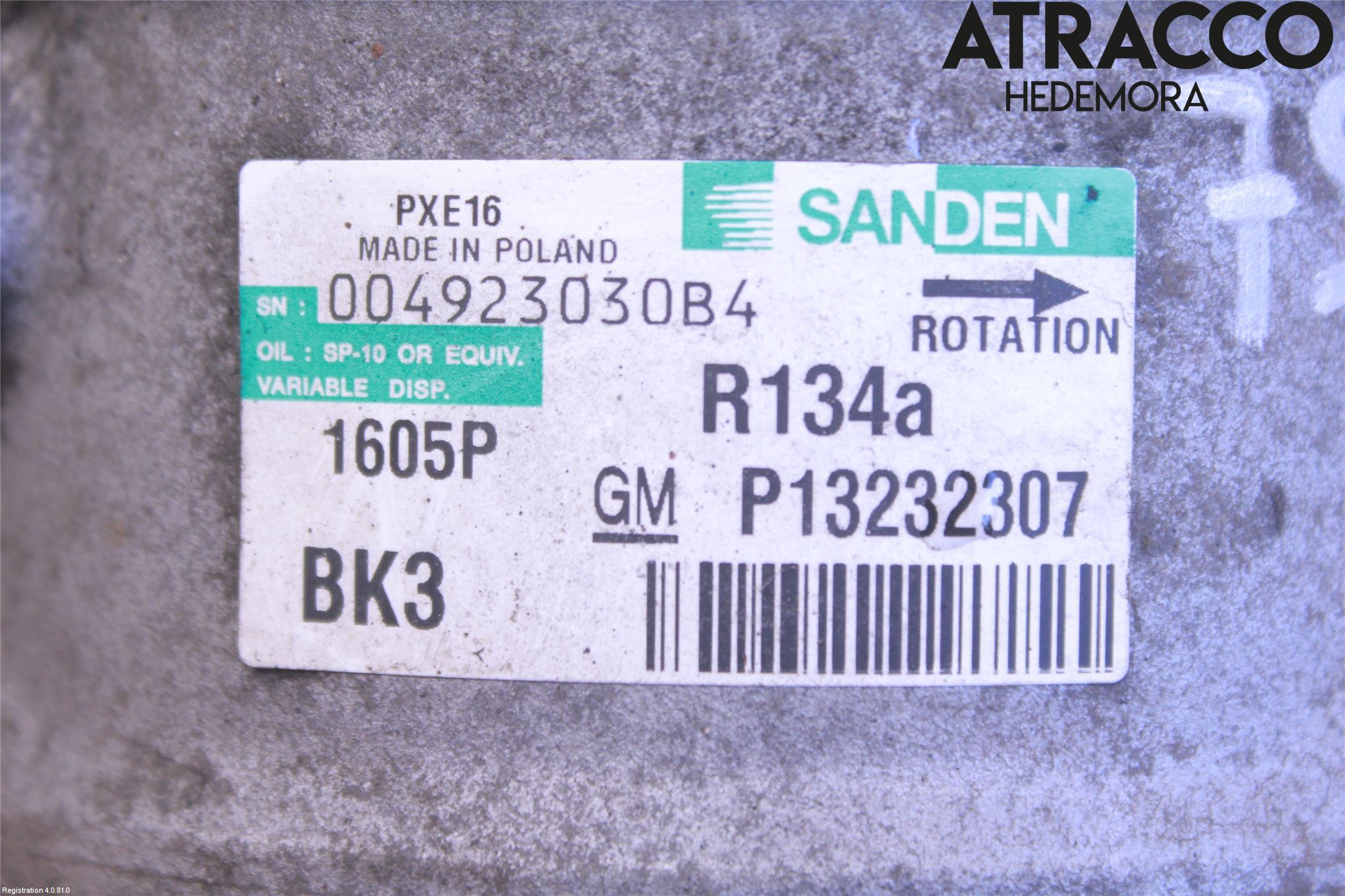 Opel INSIGNIA 09-16 Varme Ac Kompressor