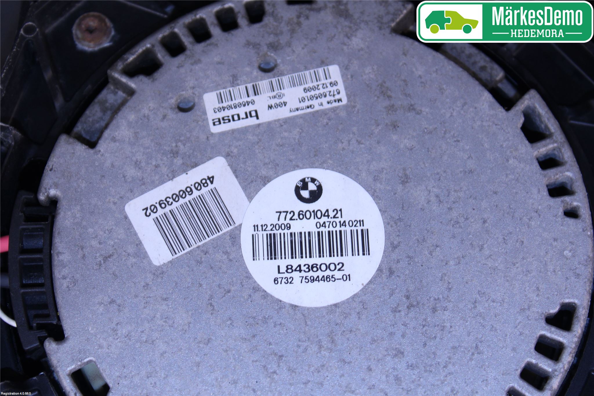 BMW 5 E60/61 Sed/Tou 02-10 Kjølevifte Elektrisk
