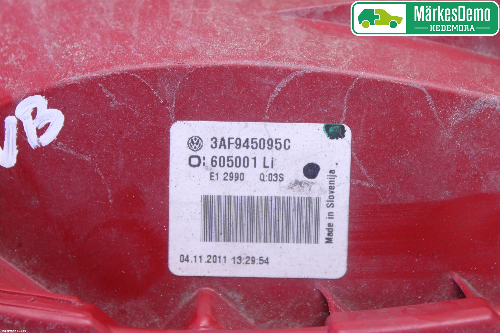 Volkswagen VW PASSAT 11-14 Baklykt Venstre