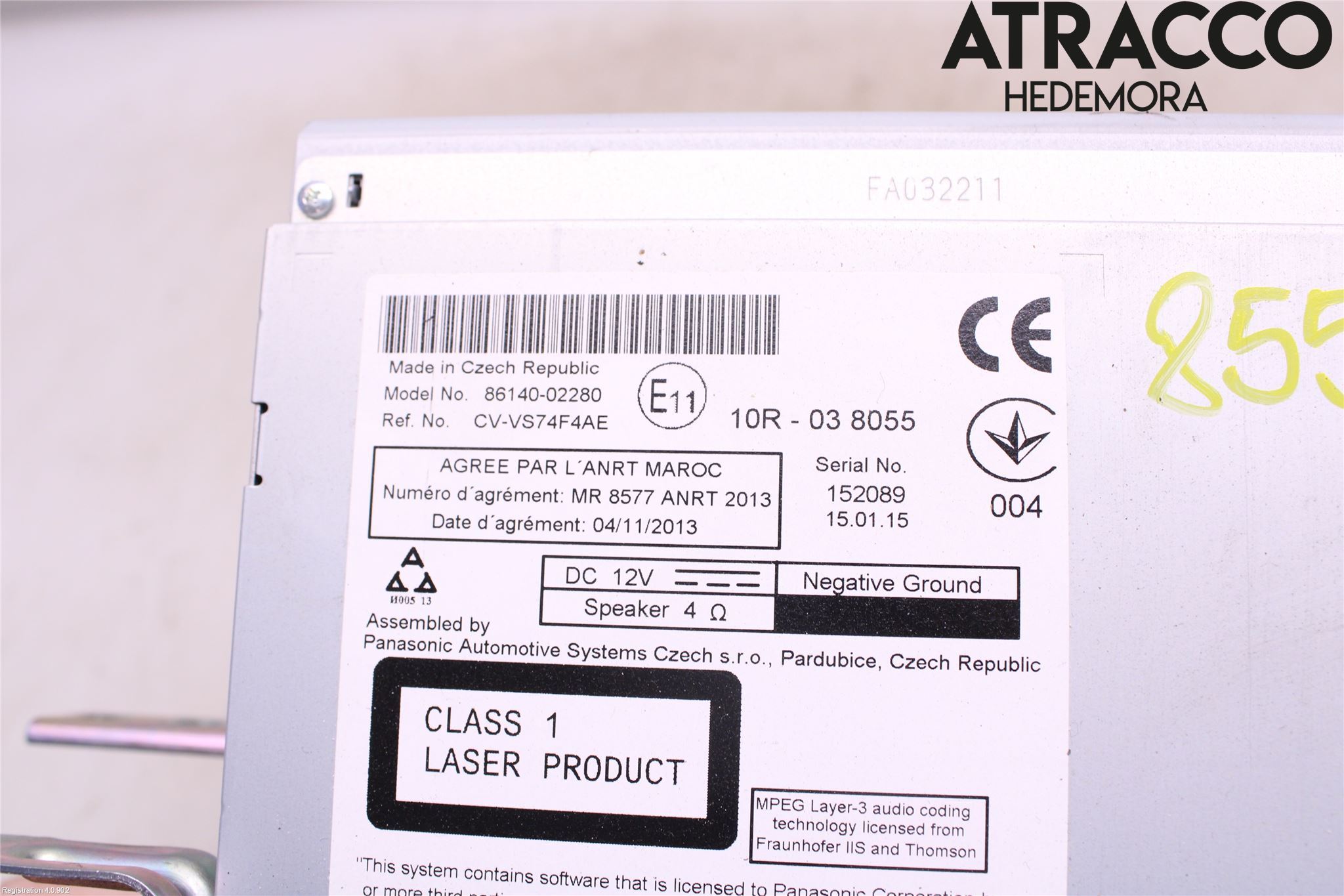 Toyota AURIS 13-19 Stereo Radio Med Cd