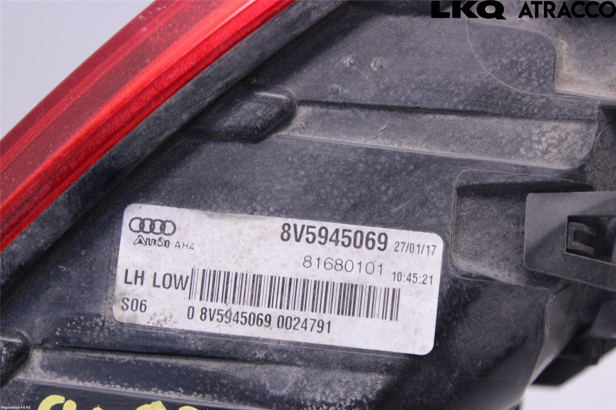 Audi A3/S3 8V 13-20 Baklykt Venstre