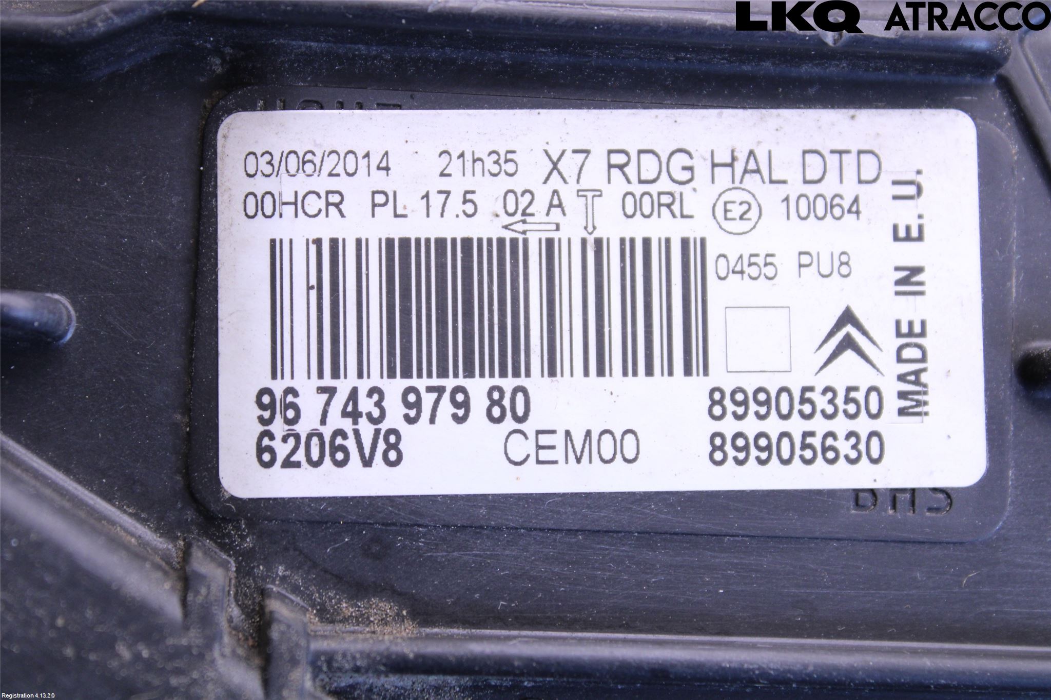 Citroen C5 08-17 Frontlykt Høyre
