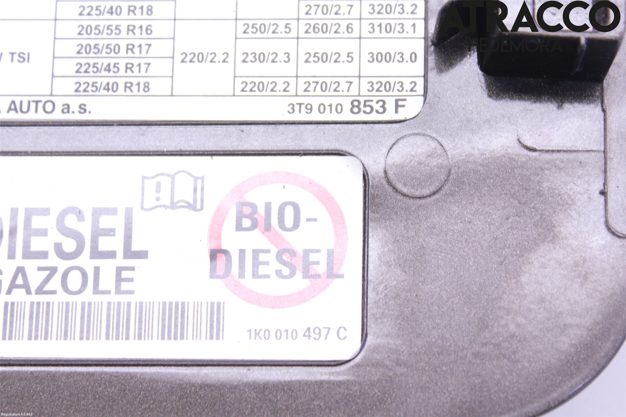 Skoda SUPERB 09-15 Drivstoff Tankluke