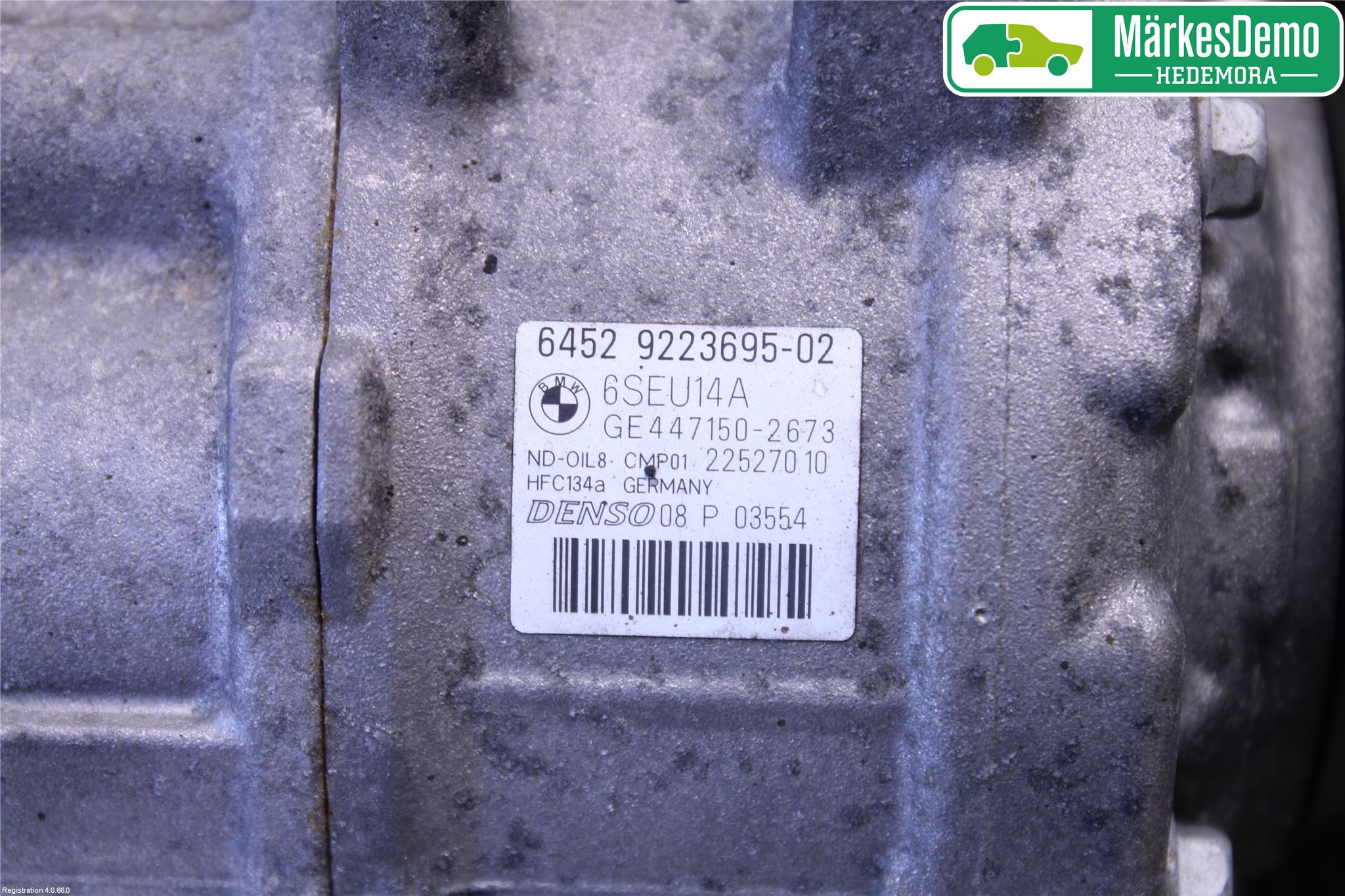 BMW 3 F30/F31/F80 12-19 Varme Ac Kompressor