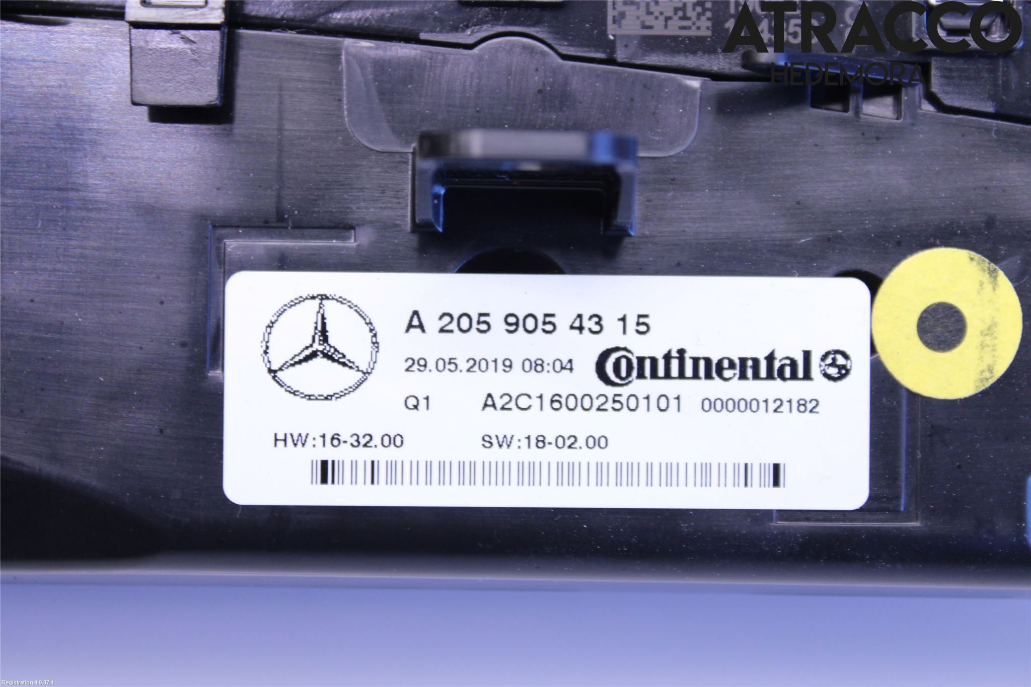 Mercedes-Benz MB C-KLASS (W205) 14-21 Varme Ac Betjening-Display