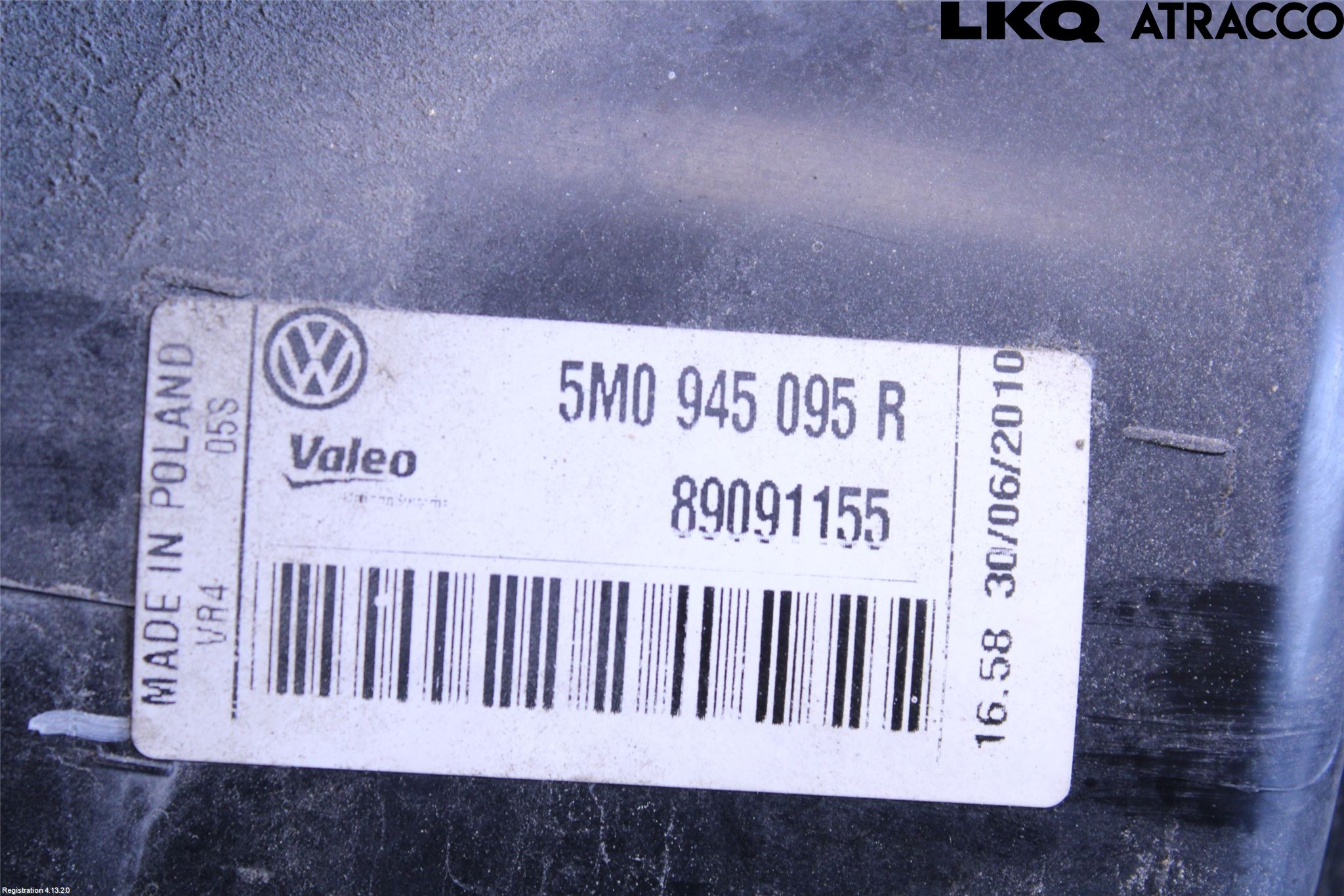 Volkswagen VW GOLF PLUS/CROSS GOLF 04-14 Baklykt Venstre