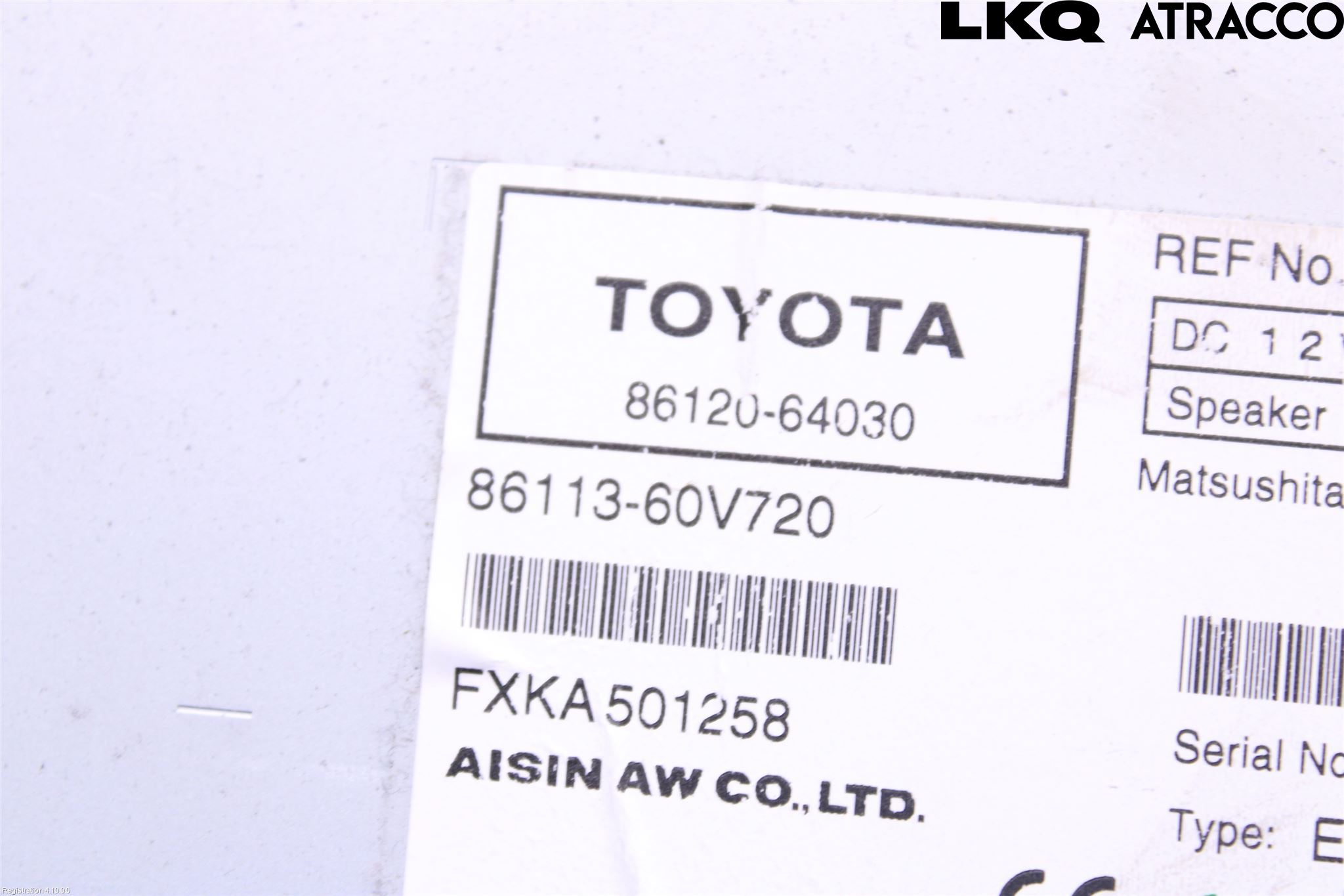 Toyota VERSO 09-18 Stereo Radio Med Cd