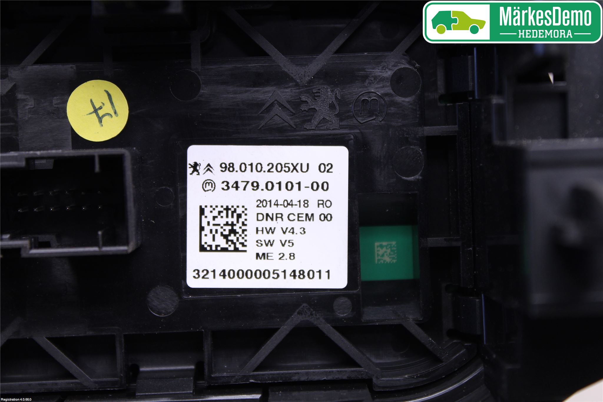 Citroen C4 CACTUS 14-20 Bryter Gearkasse