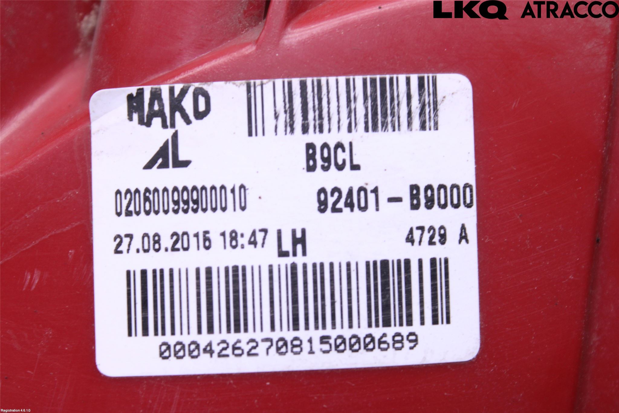 Hyundai i10 BA 14-16 Baklykt Venstre