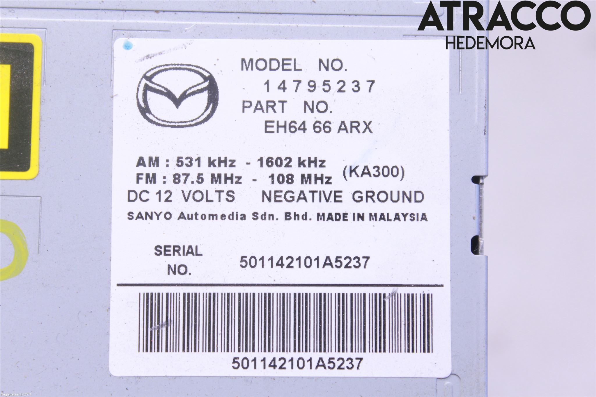Mazda CX-7 Stereo Radio Med Cd