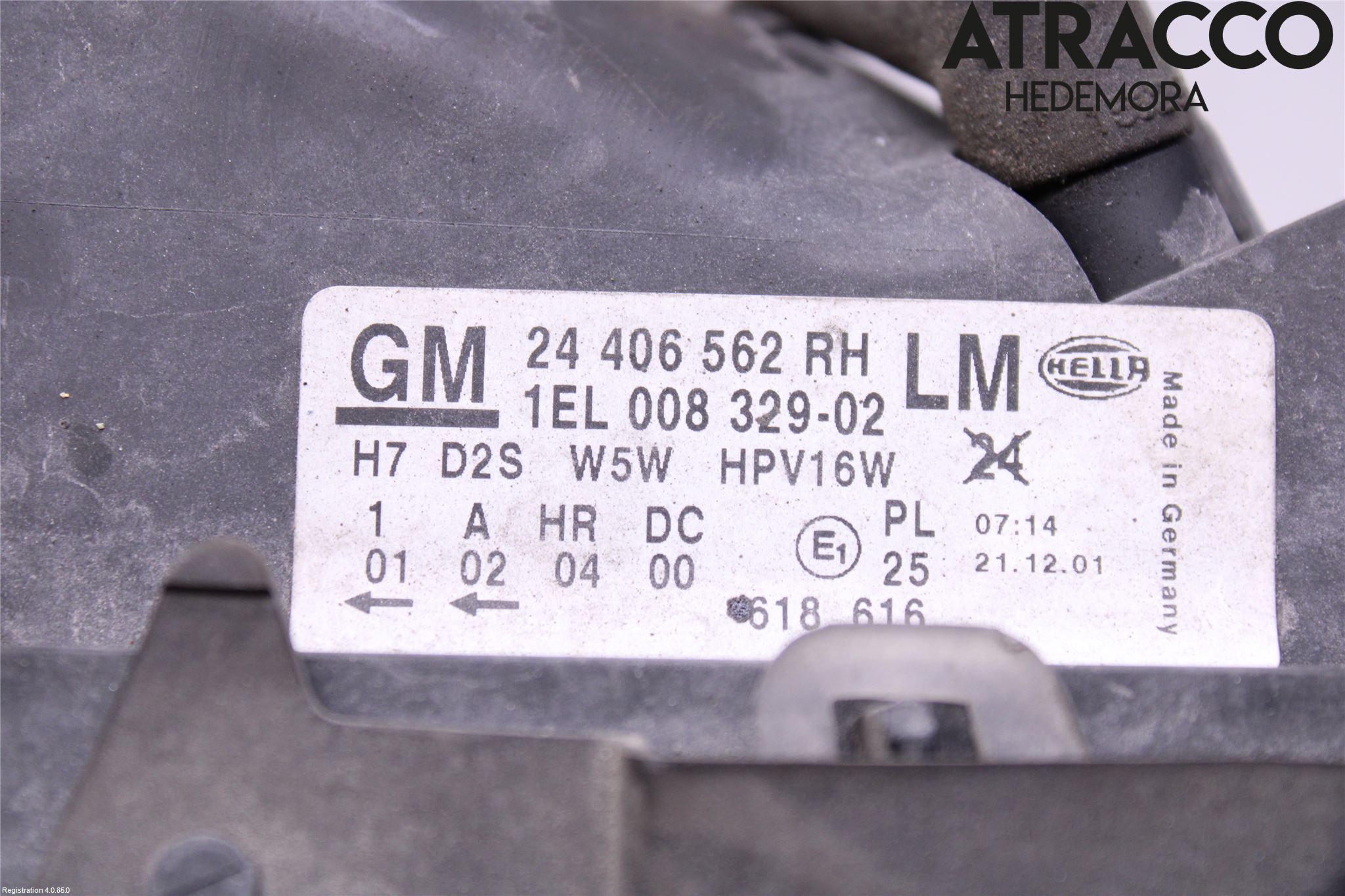 Opel ASTRA G 98-03 Frontlykt Høyre