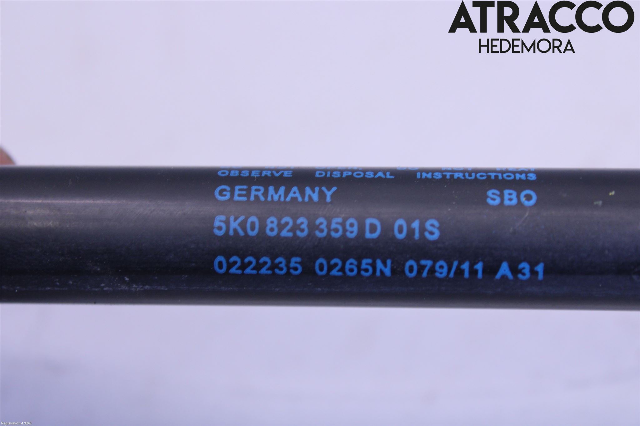 Volkswagen VW GOLF VI 09-13 Panser Demper-Gassfjær