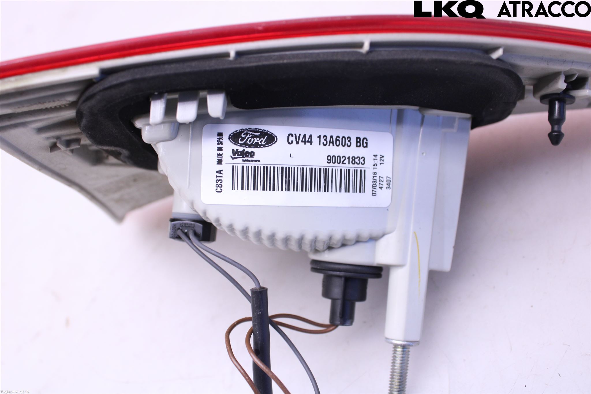 Ford KUGA 13-16 Baklykt Venstre  På Luke(Indre