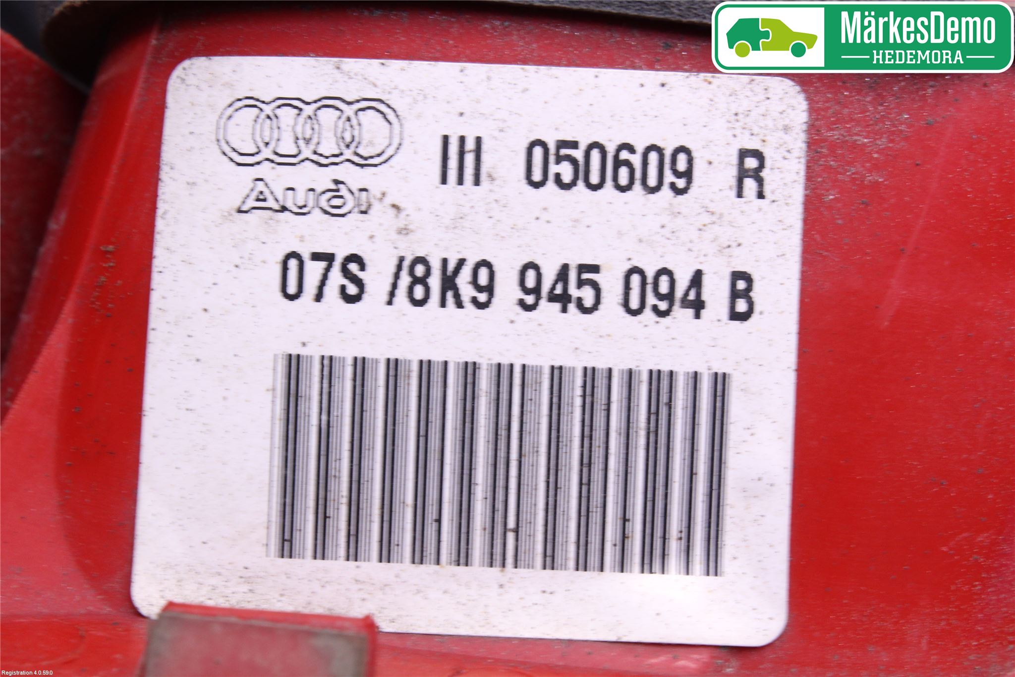 Audi A4/S4 08-11 Baklykt Høyre  På Luke(Indre)
