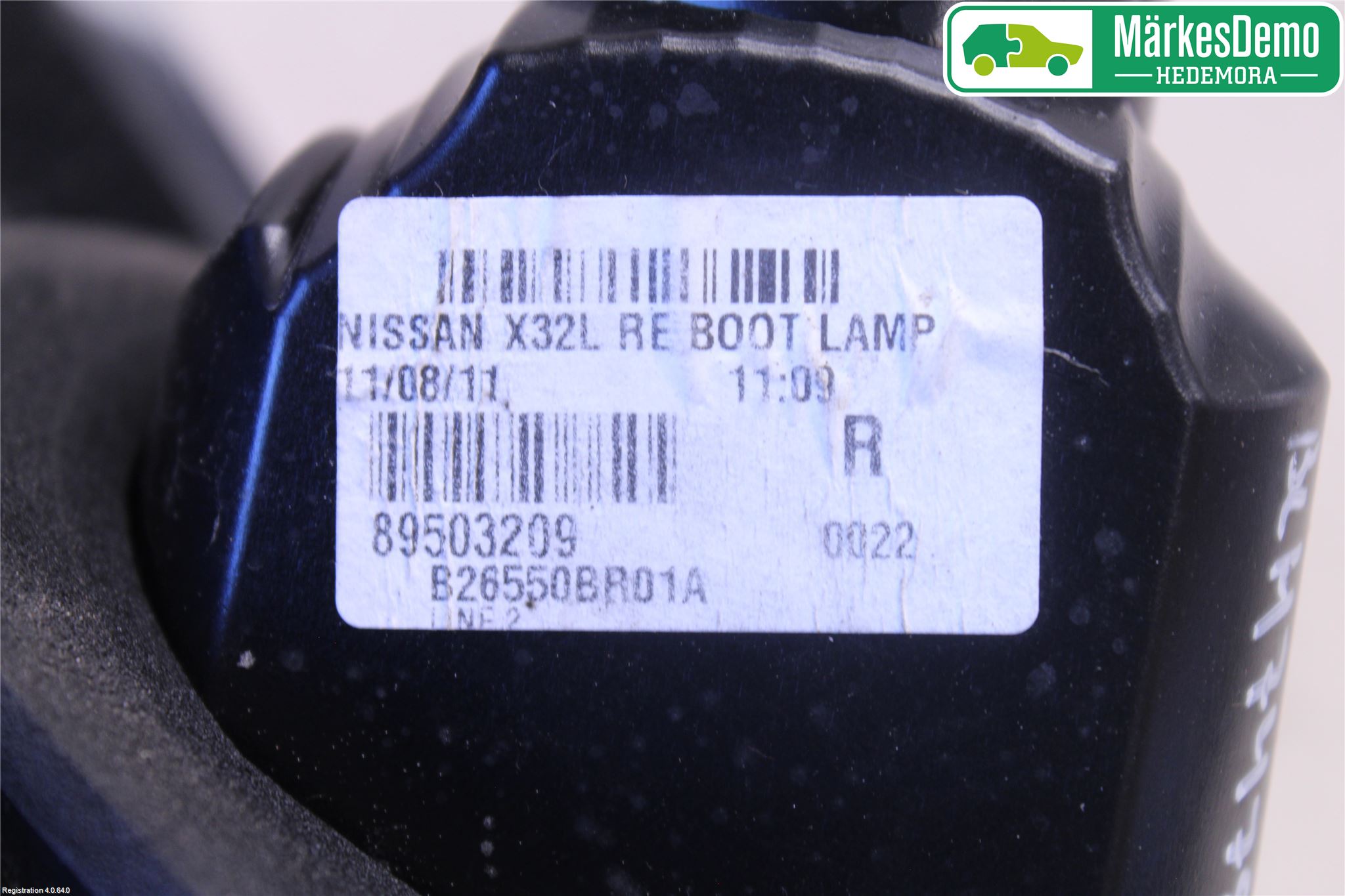 Nissan QASHQAI 10-14 Baklykt Høyre  På Luke(Indre)