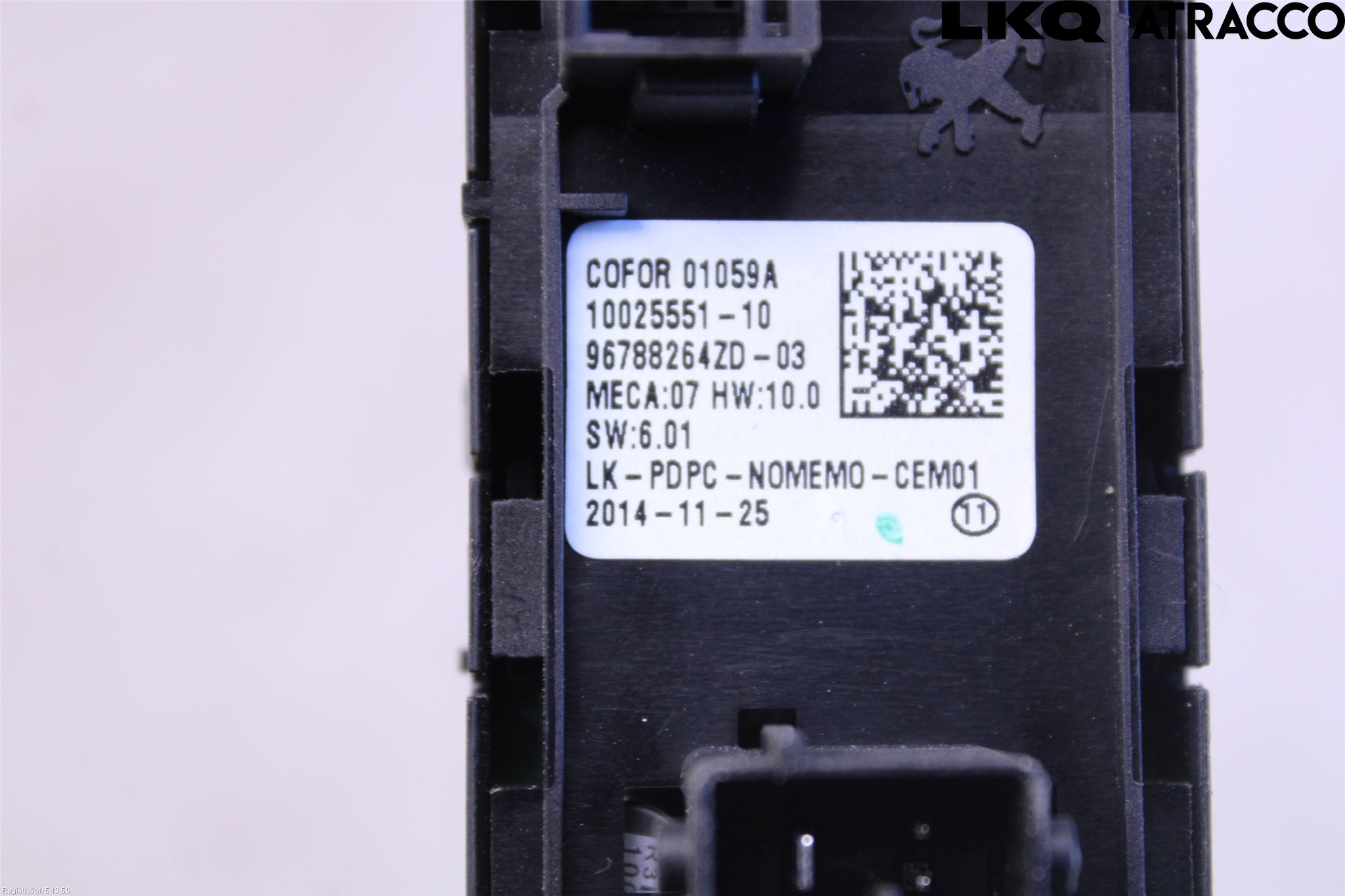 Citroen C4 PICASSO 14-18 Bryter Vindusheis