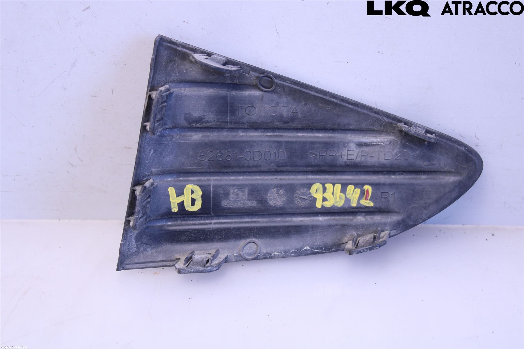 Toyota YARIS XP130 15-20 Støtfanger Bak Hjørne Høyre