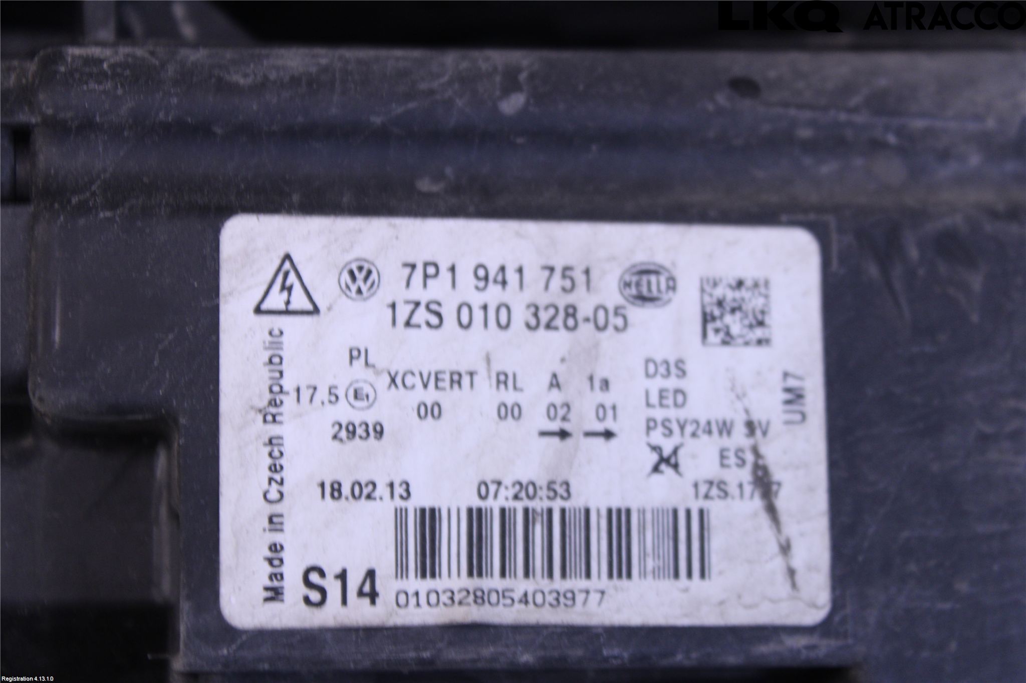 Volkswagen VW TOUAREG 7P 11-18 Frontlykt Venstre