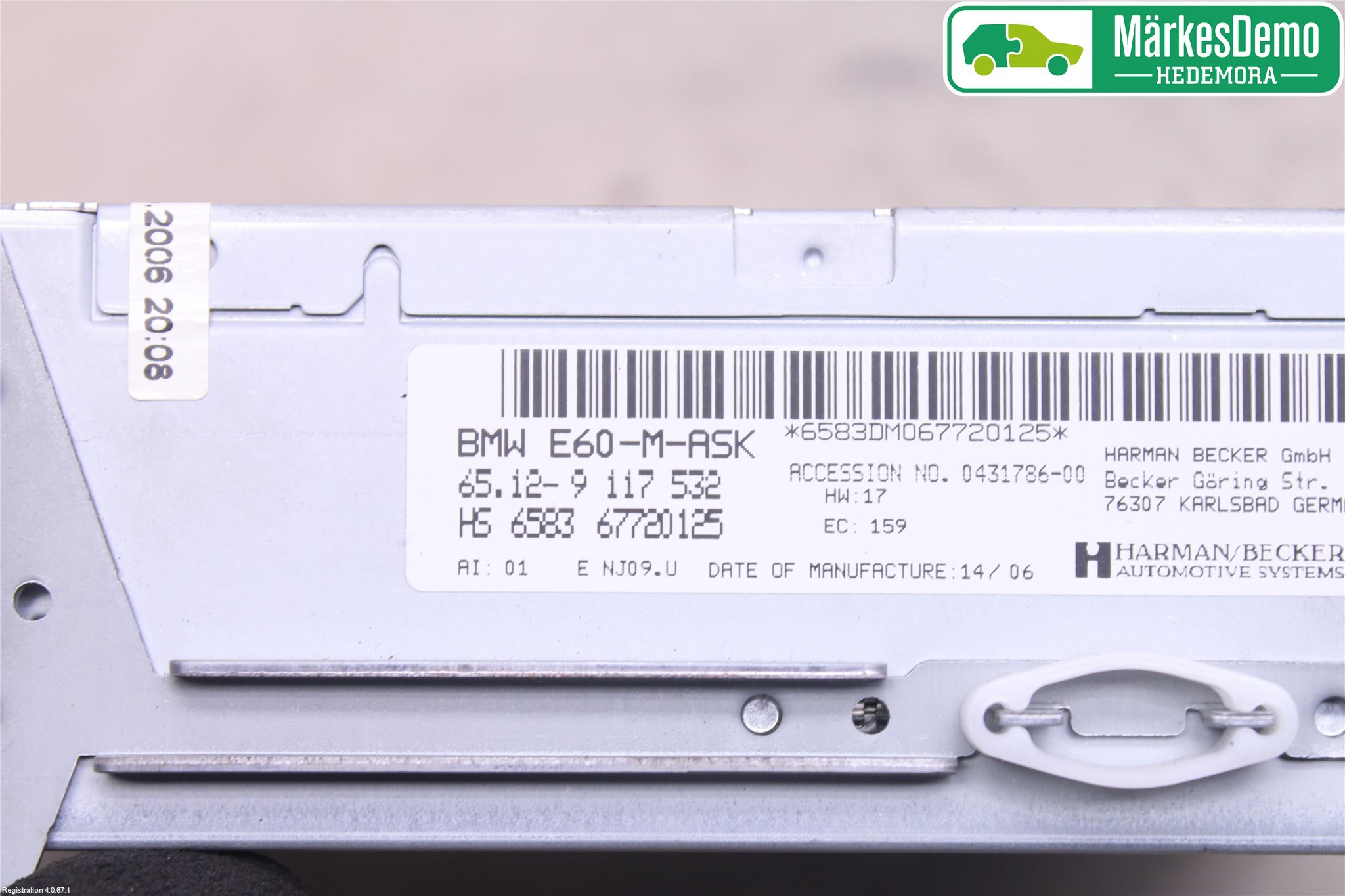 BMW 5 E60/61 Sed/Tou 02-10 Stereo Radio Med Cd