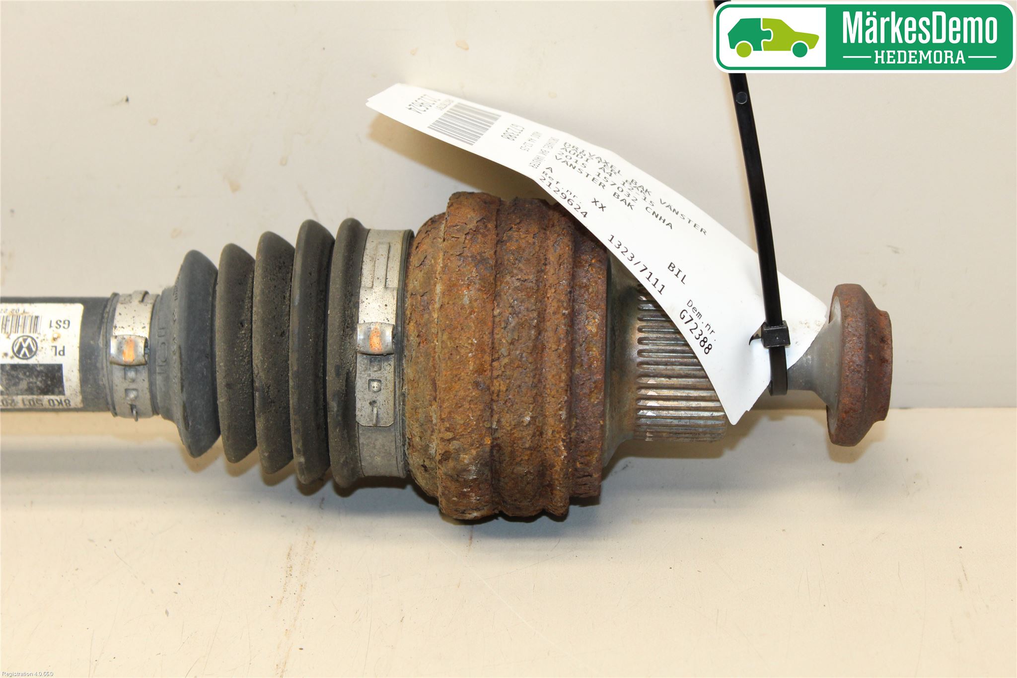 Audi A4 ALLROAD 09-16 Drivaksel Bak Kompl Venstre