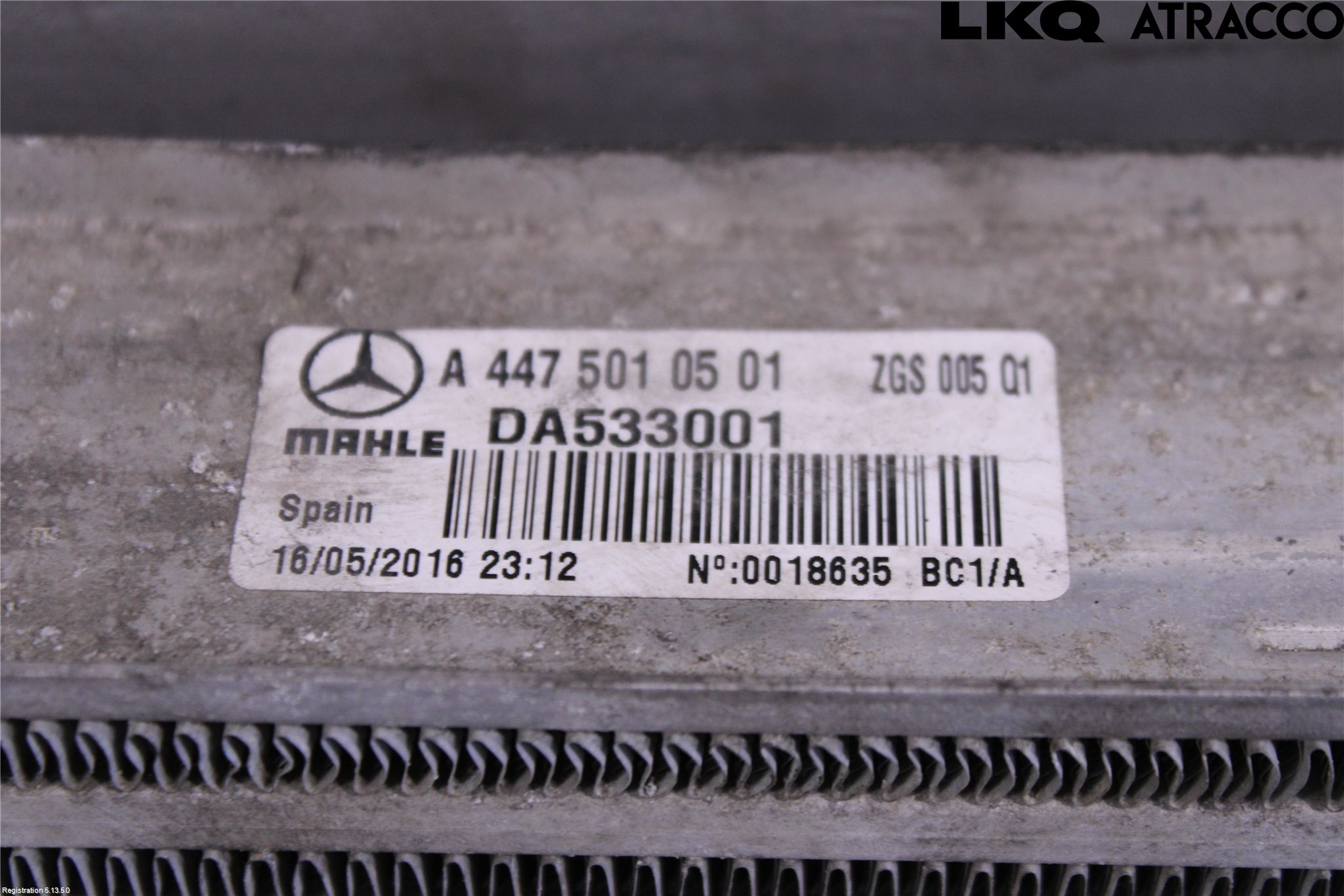 Mercedes-Benz MB VITO/V-KLASS (W640,W447,W448) 14- Intercooler Radiator
