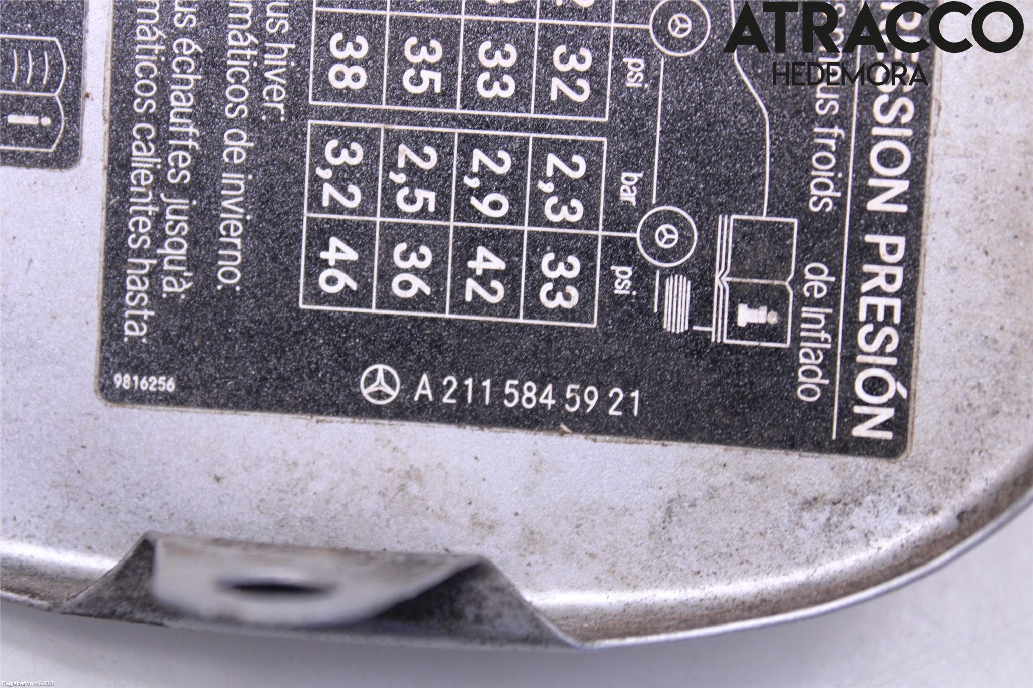 Mercedes-Benz MB E-KLASS (W211) 02-09 Drivstoff Tankluke
