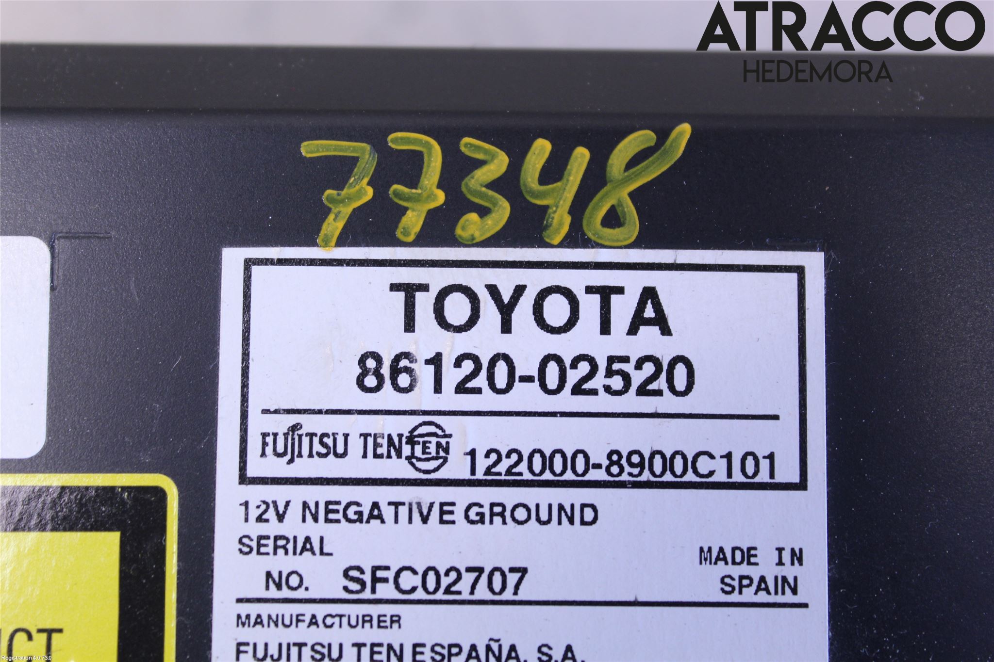 Toyota AURIS 07-09 Stereo Radio Med Cd