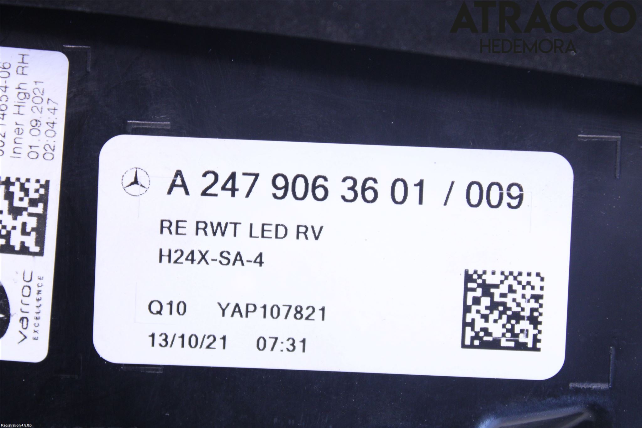 Mercedes-Benz MB GLA-KLASS (H247) 20- Baklykt Høyre  På Luke(Indre)