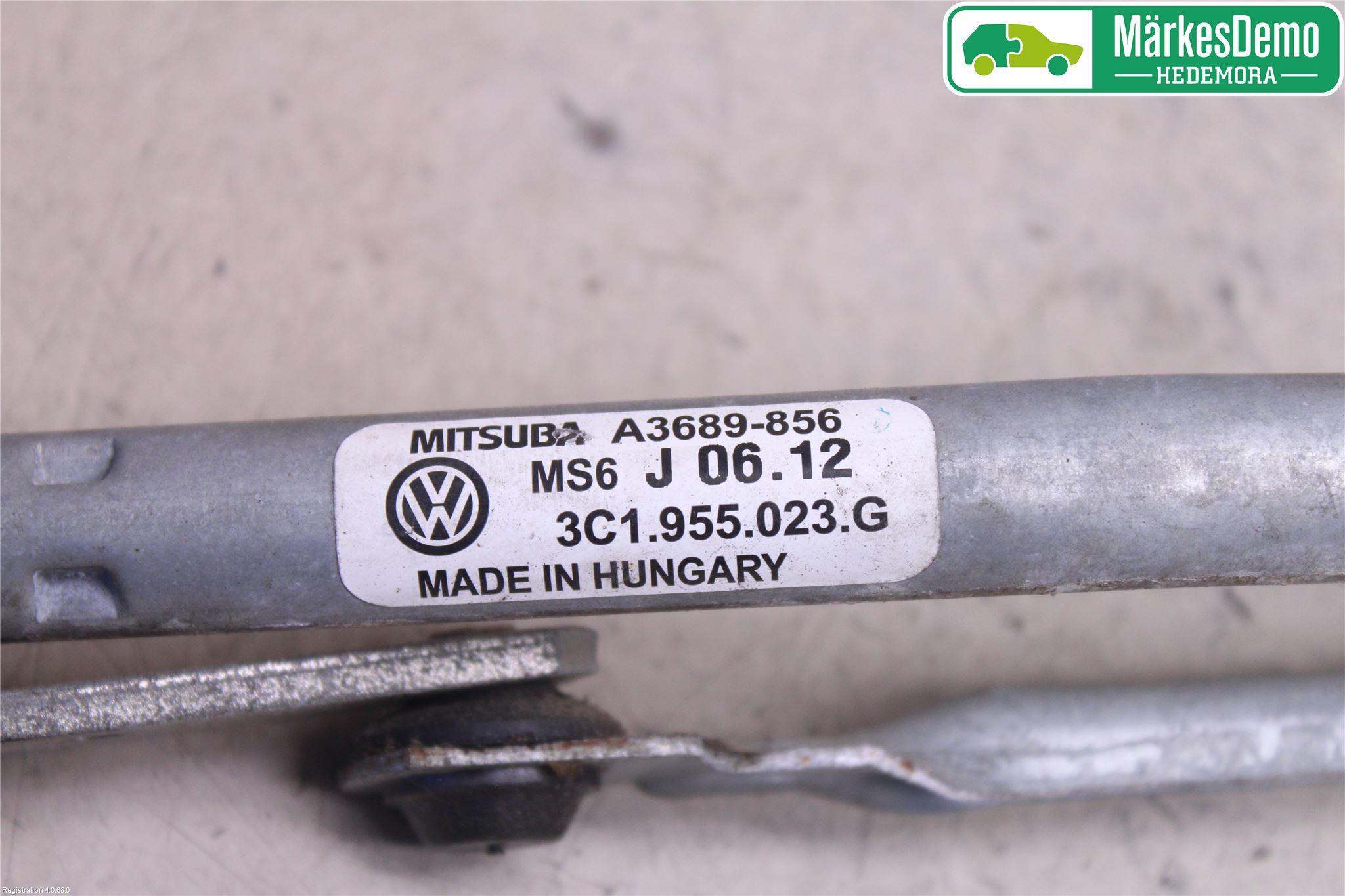 Volkswagen VW PASSAT 05-11 Viskeroverføring Frontrute