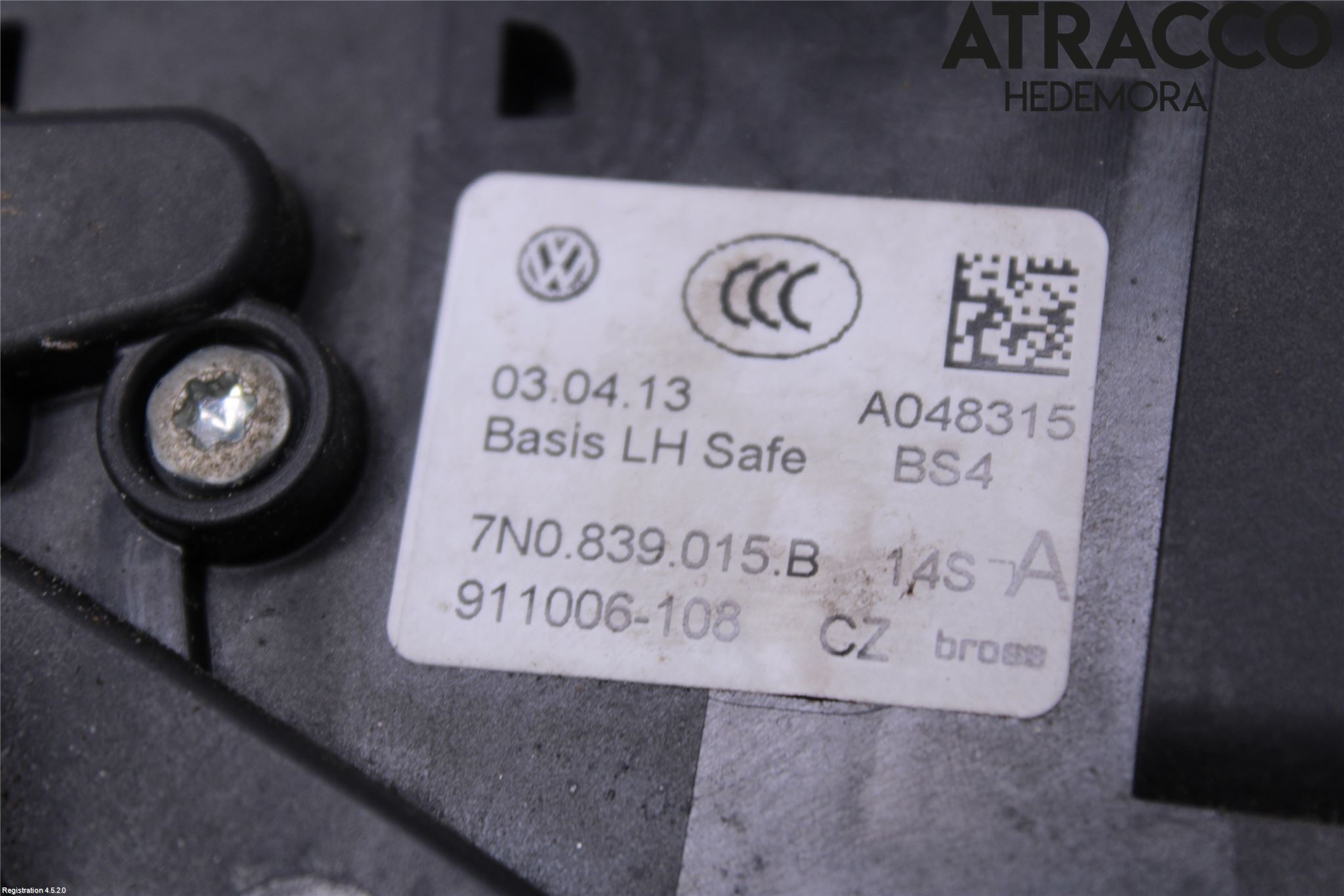 Volkswagen VW SHARAN 11- Dørlås - Låsekasse