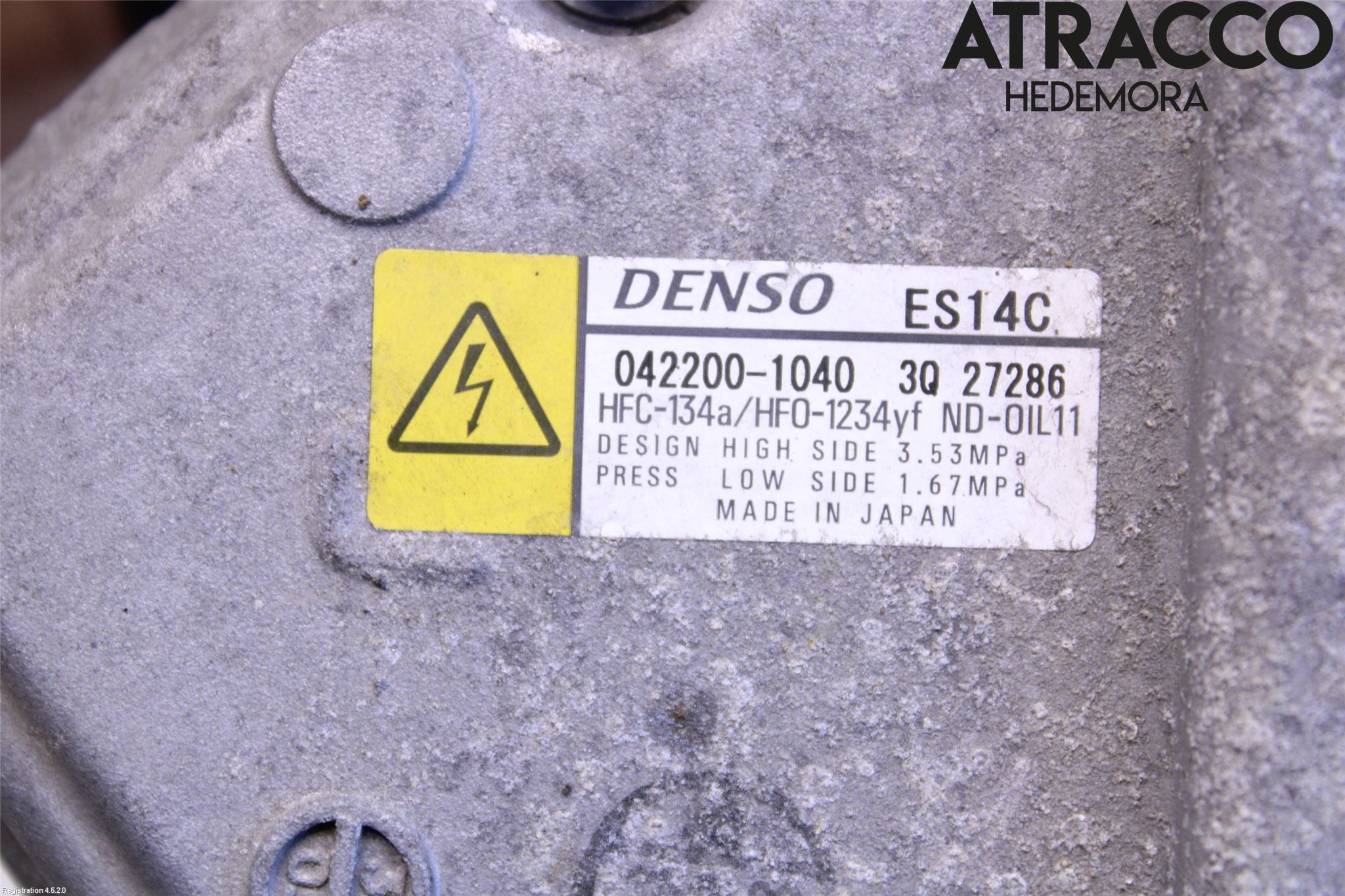 Toyota YARIS XP130 12-14 Varme Ac Kompressor