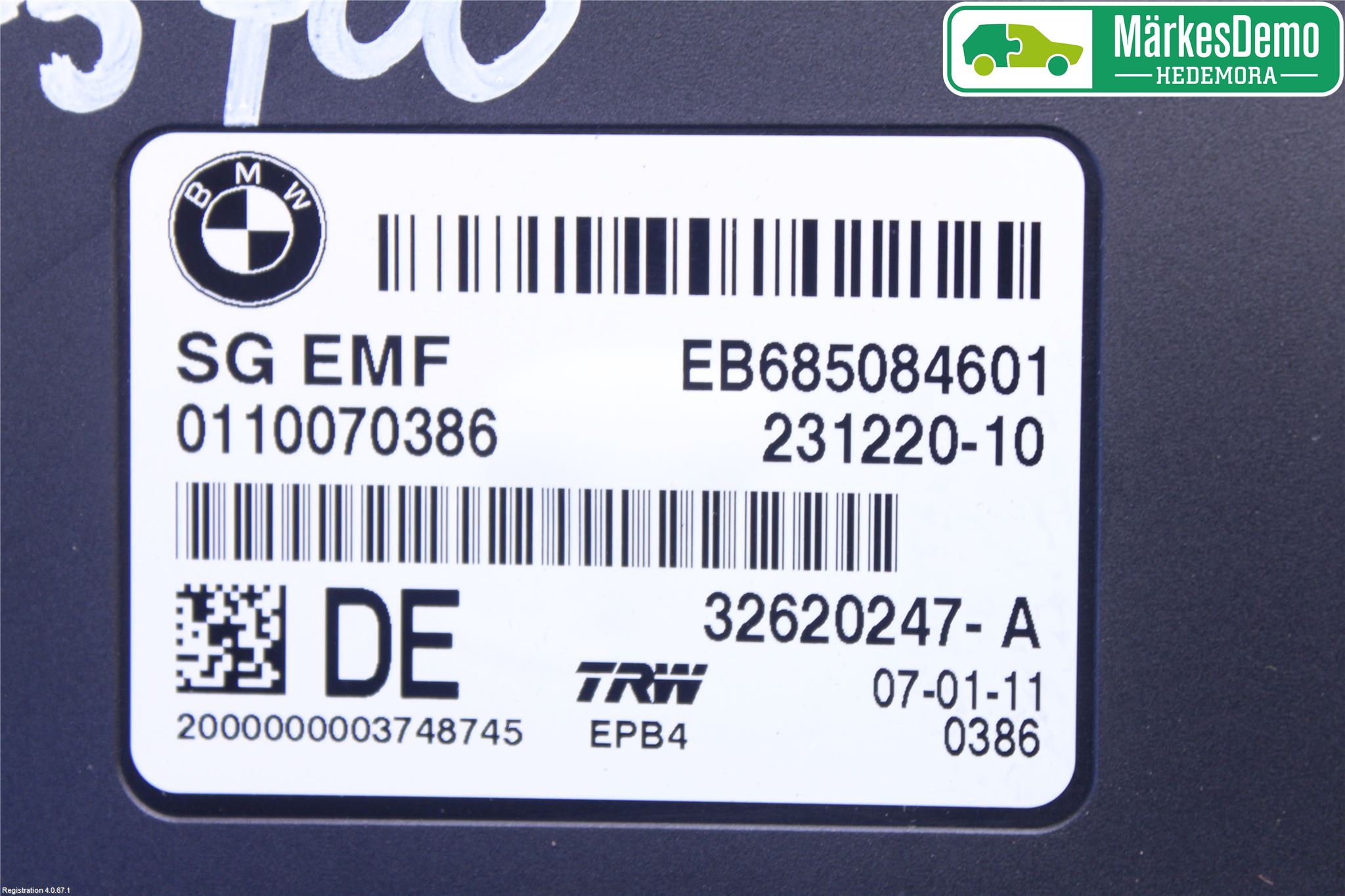 BMW X3 F25 10-17 Styreenhet Parkbrems