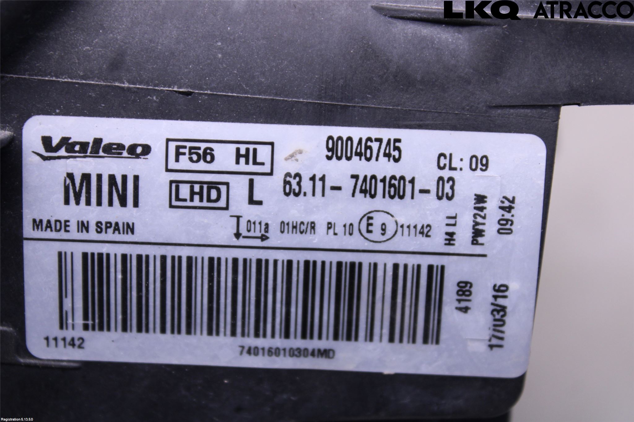 Mini ONE/COOPER 3DR F56 14-24 Frontlykt Venstre