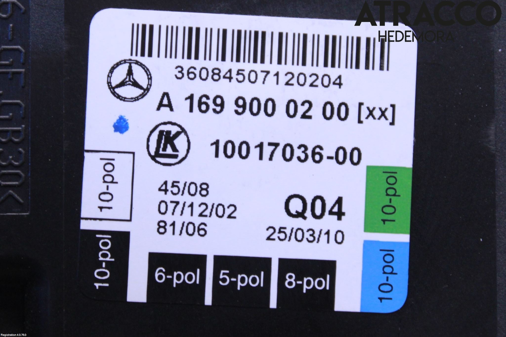 Mercedes-Benz MB A-KLASS (W169) 04-12 Styreenhet Dør