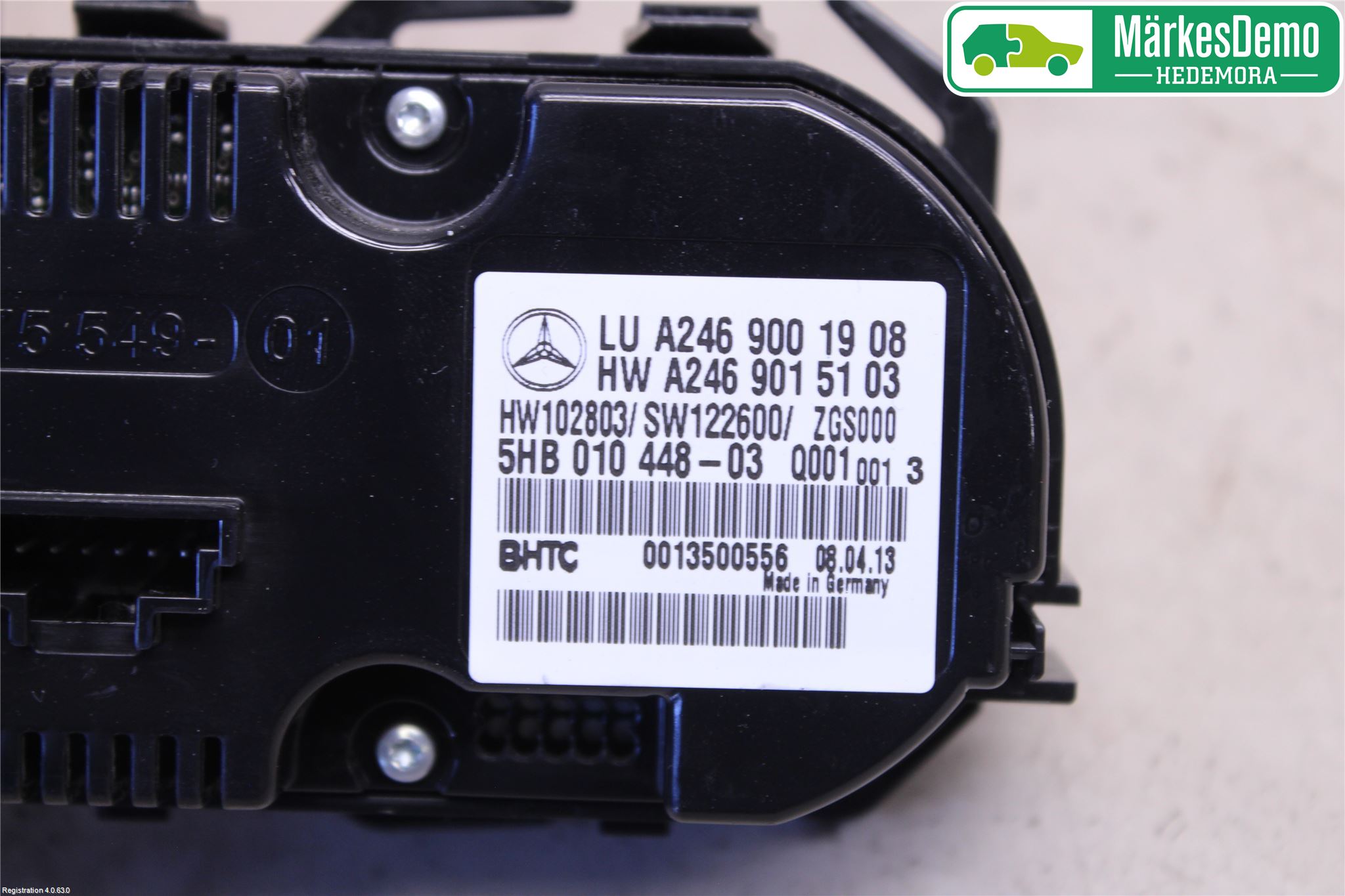 Mercedes-Benz MB B-KLASS (W246/W242) 12-19 Varme Ac Betjening-Display