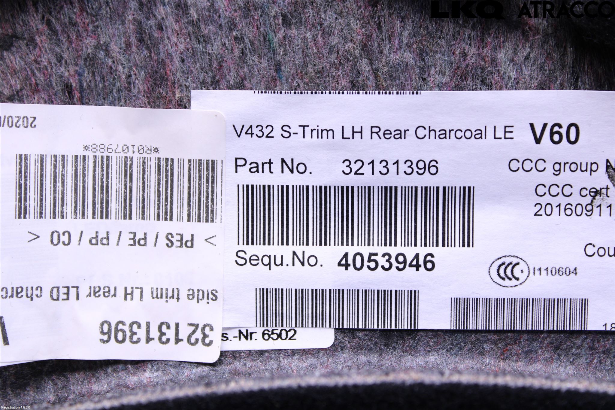 Volvo V60 CROSS COUNTRY 19- Innr Bakluketrekk