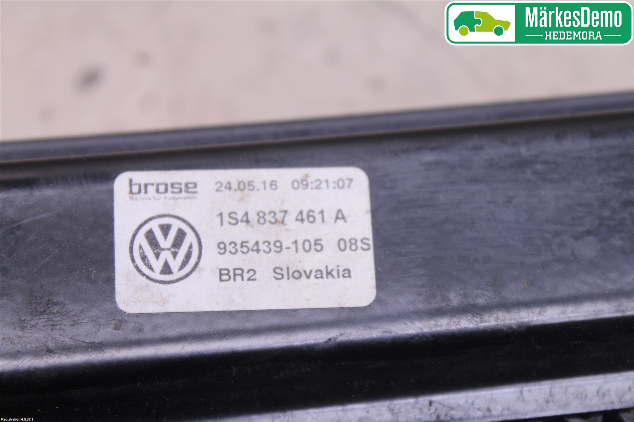 Volkswagen VW UP! / E-UP! Vindusheis El Komp