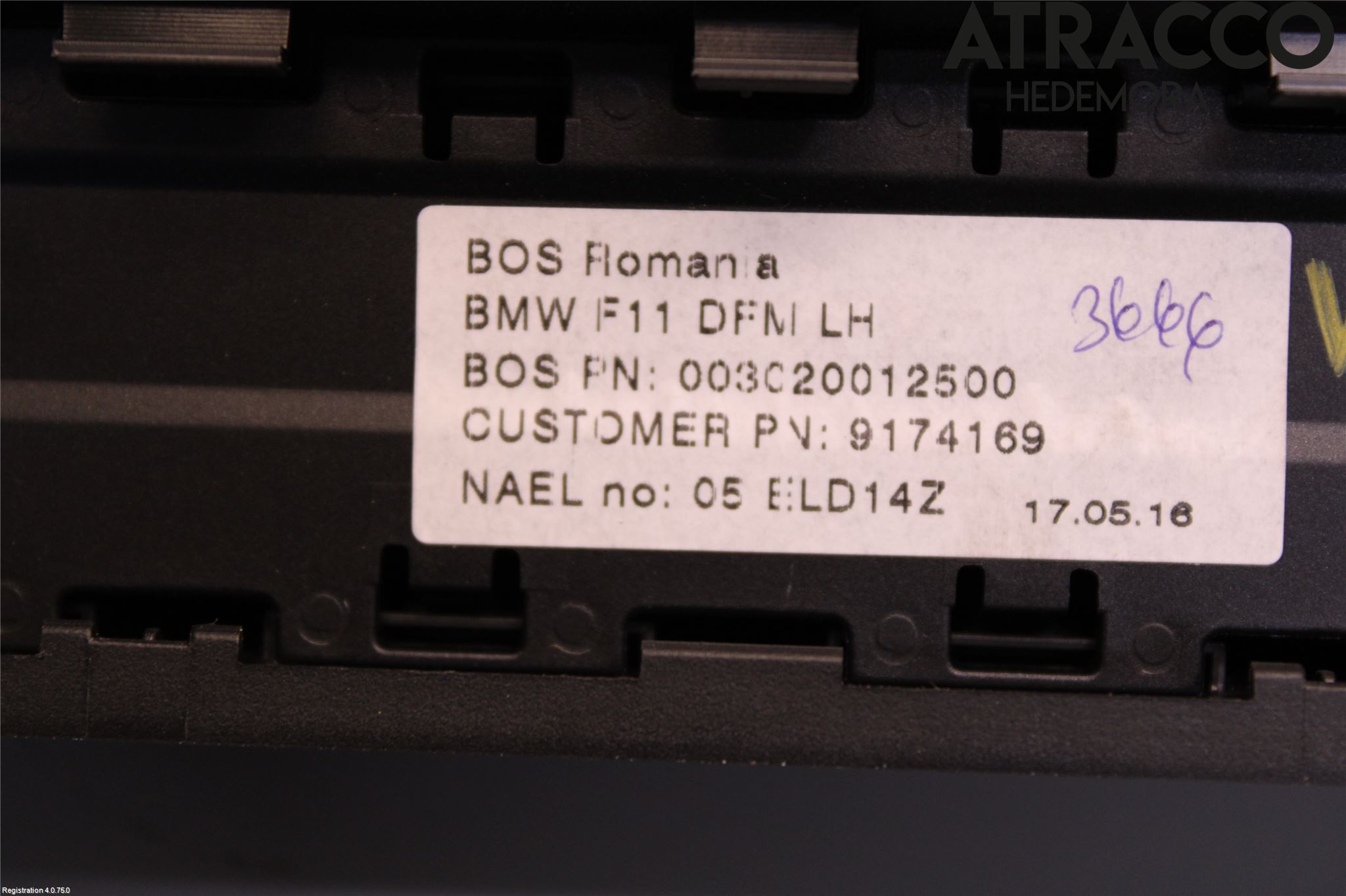 BMW 5 F10/F11/F18 09-17 Innr Solskjerm