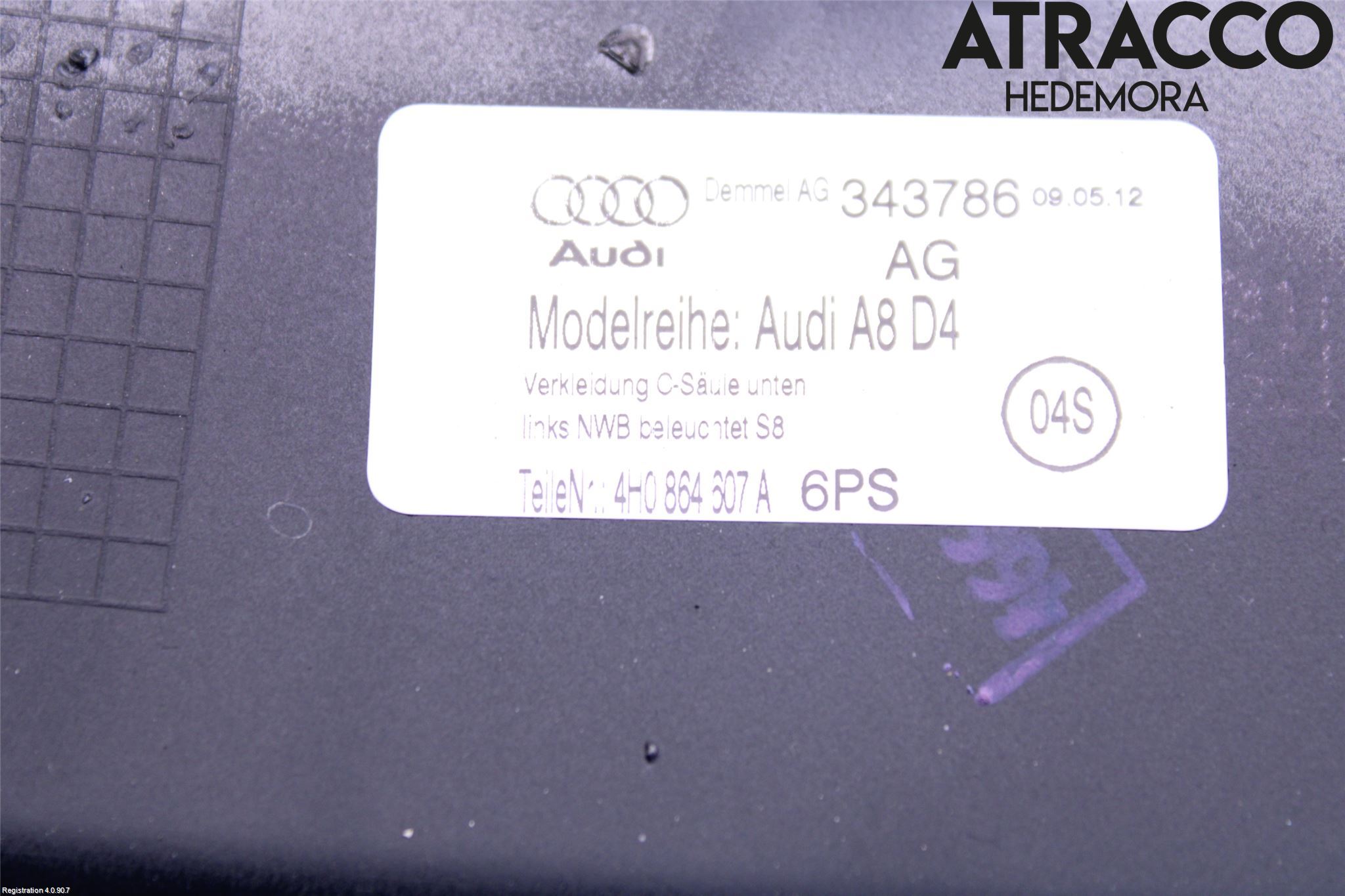 Audi A8/S8 4H 10-17 Innr Terskel Innstigning