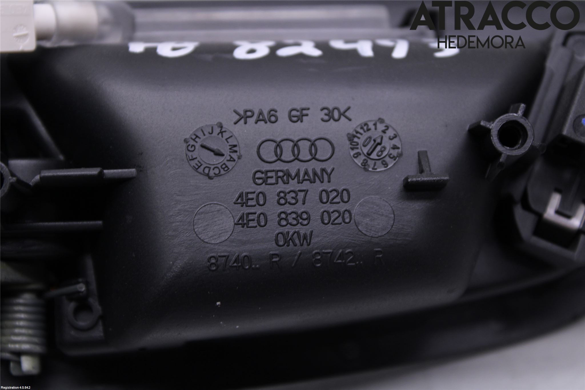 Audi A8/S8 4E  02-09 Innr Dørhandtak H Indre
