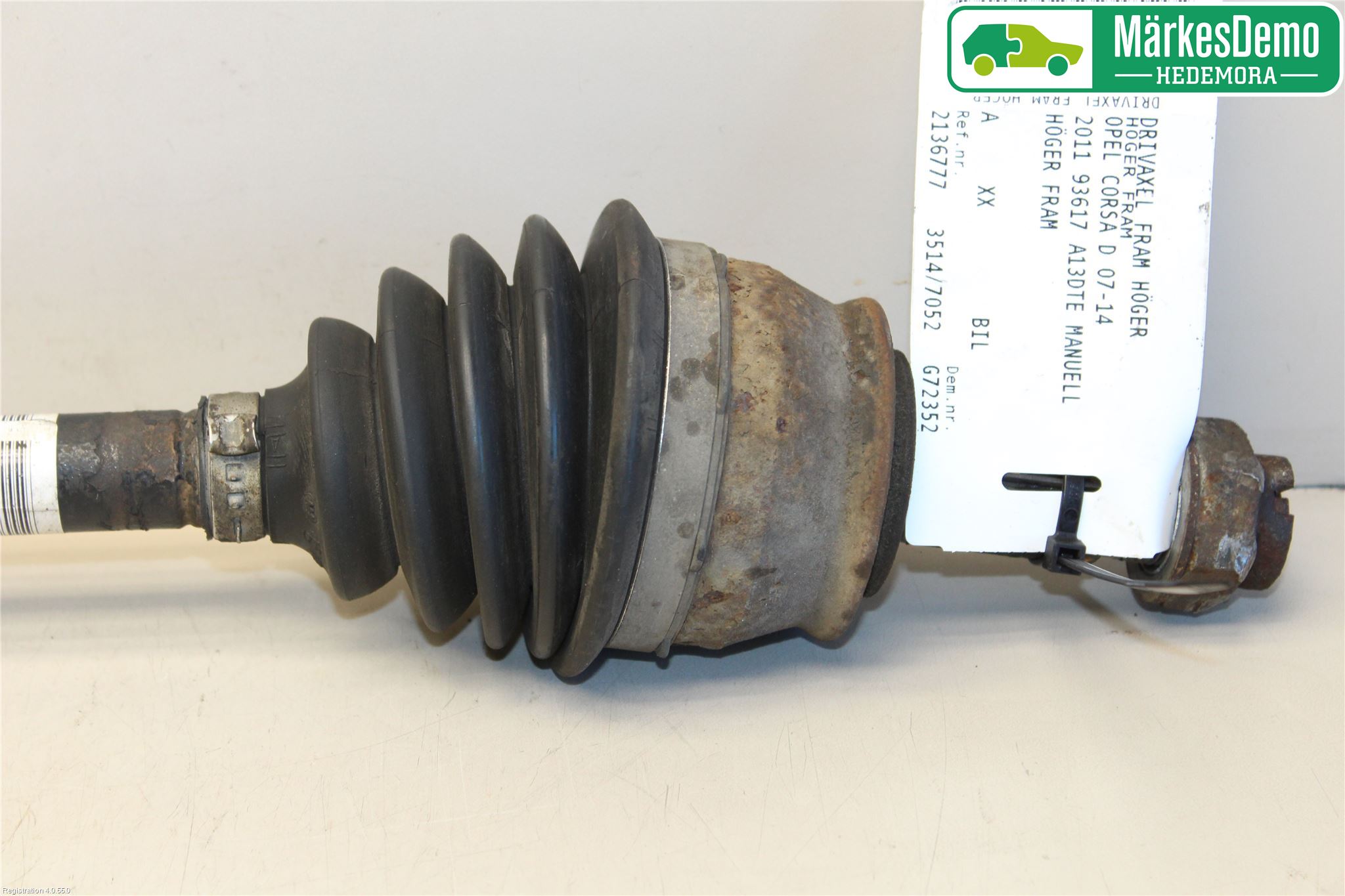 Opel CORSA D 07-14 Drivaksel Foran Kompl Høyre