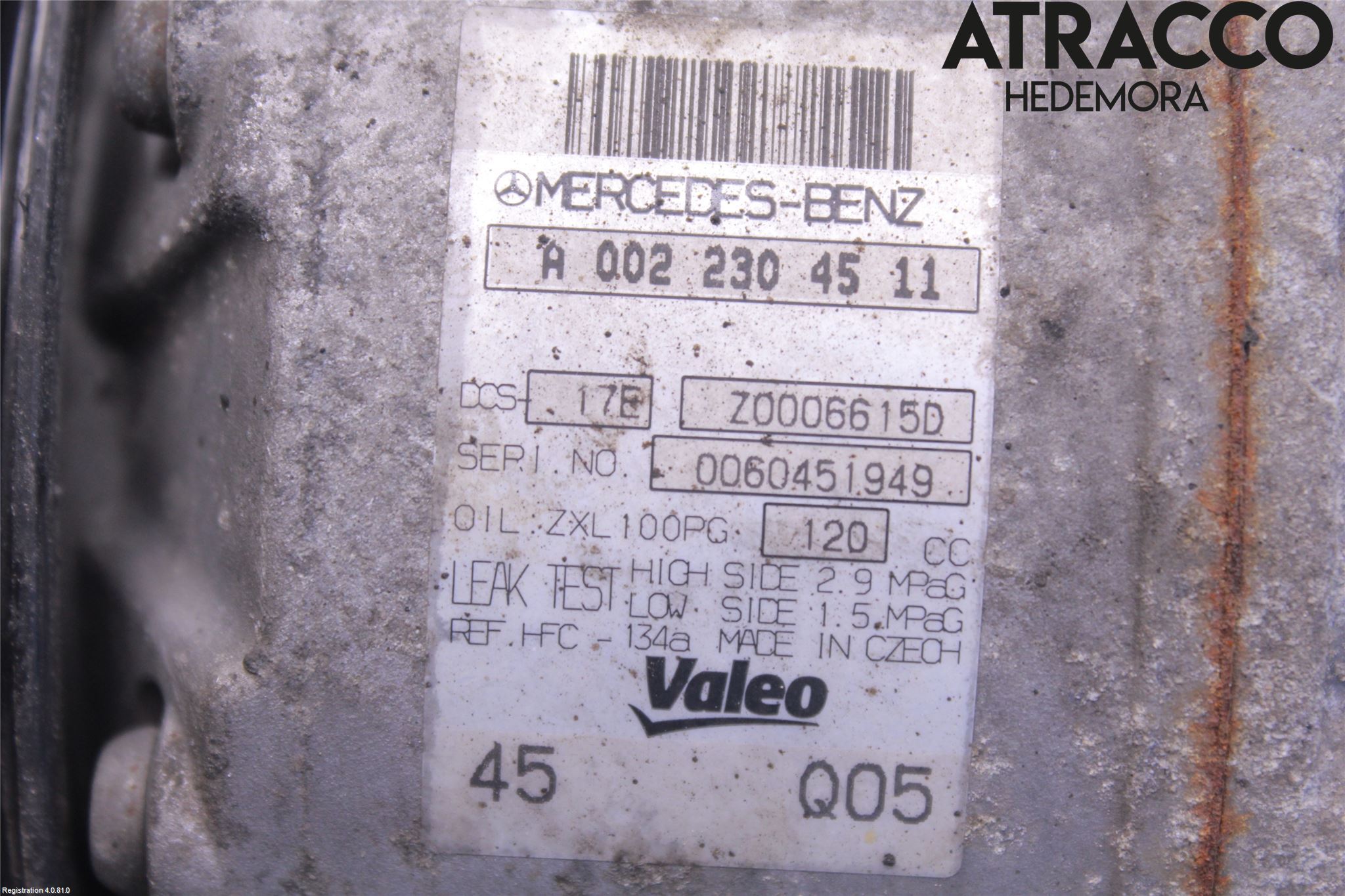 Mercedes-Benz MB C-KLASS (W204) 07-15 Varme Ac Kompressor