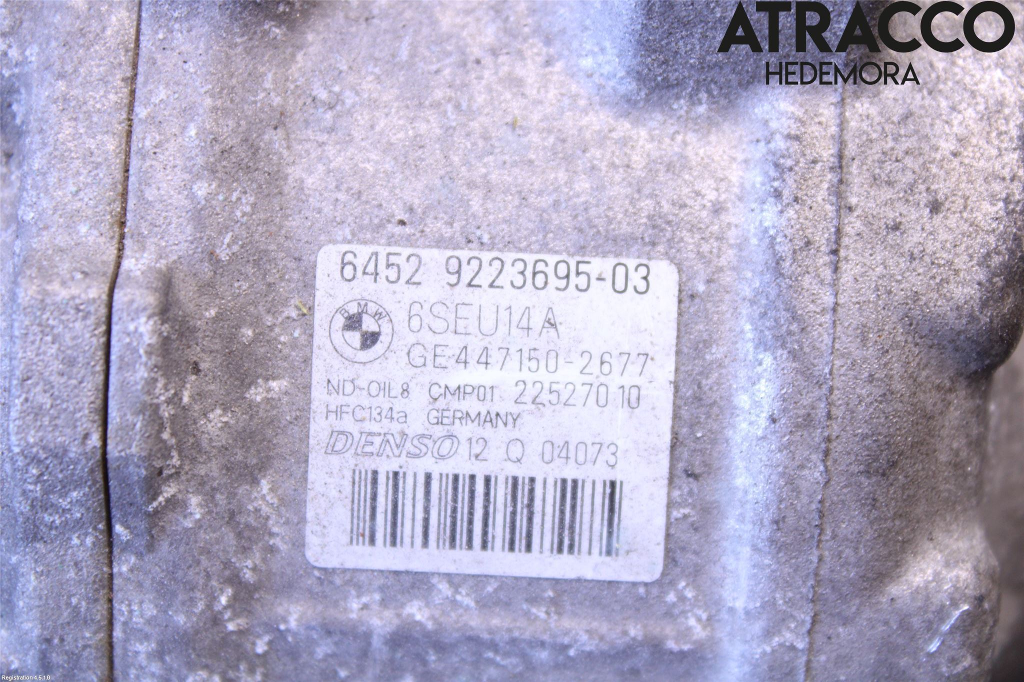 BMW 3 GT F34 13-19 Varme Ac Kompressor