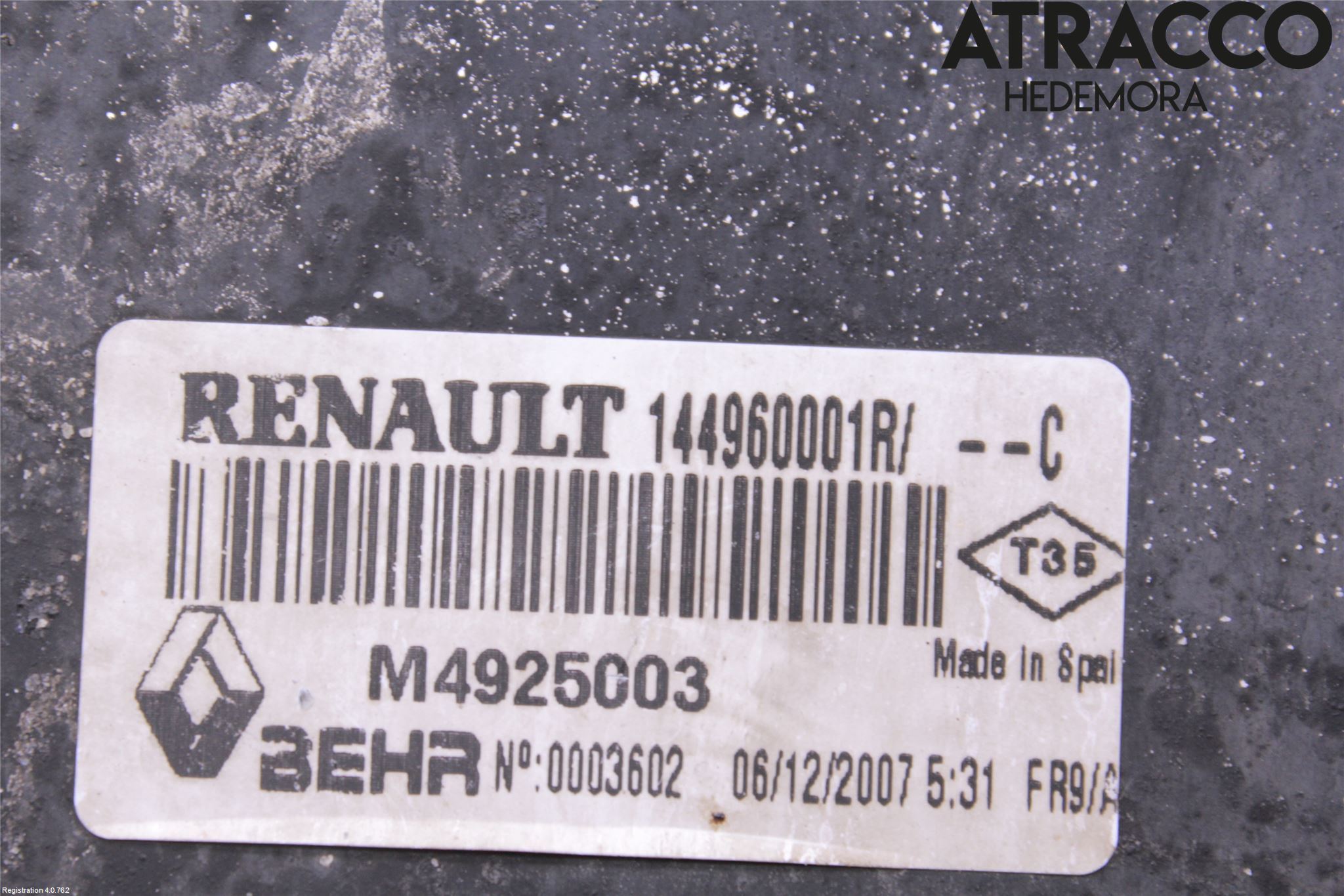 Renault LAGUNA III 08-10 Intercooler Radiator