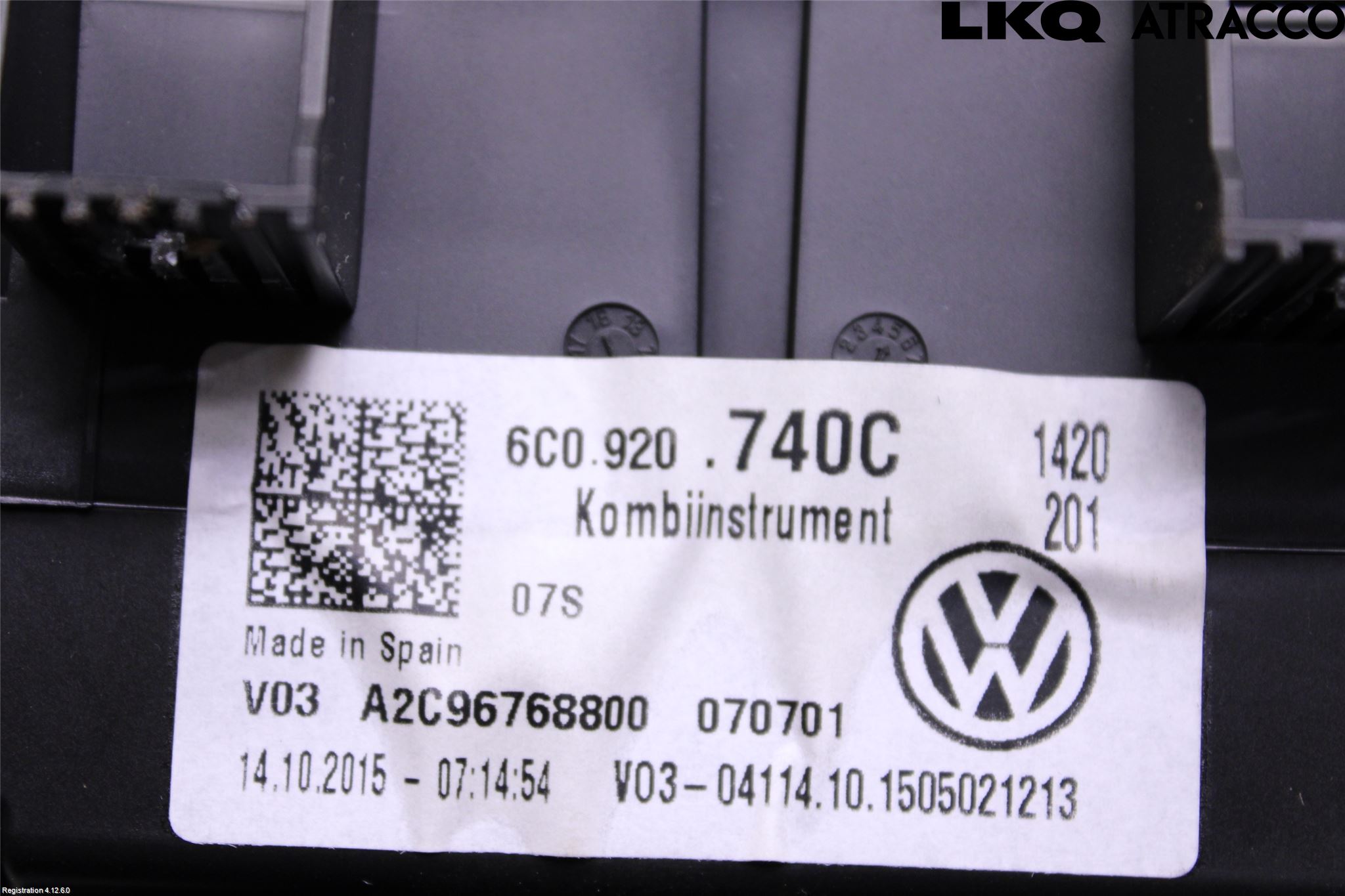 Volkswagen VW POLO 10-17 Instr Kombinert