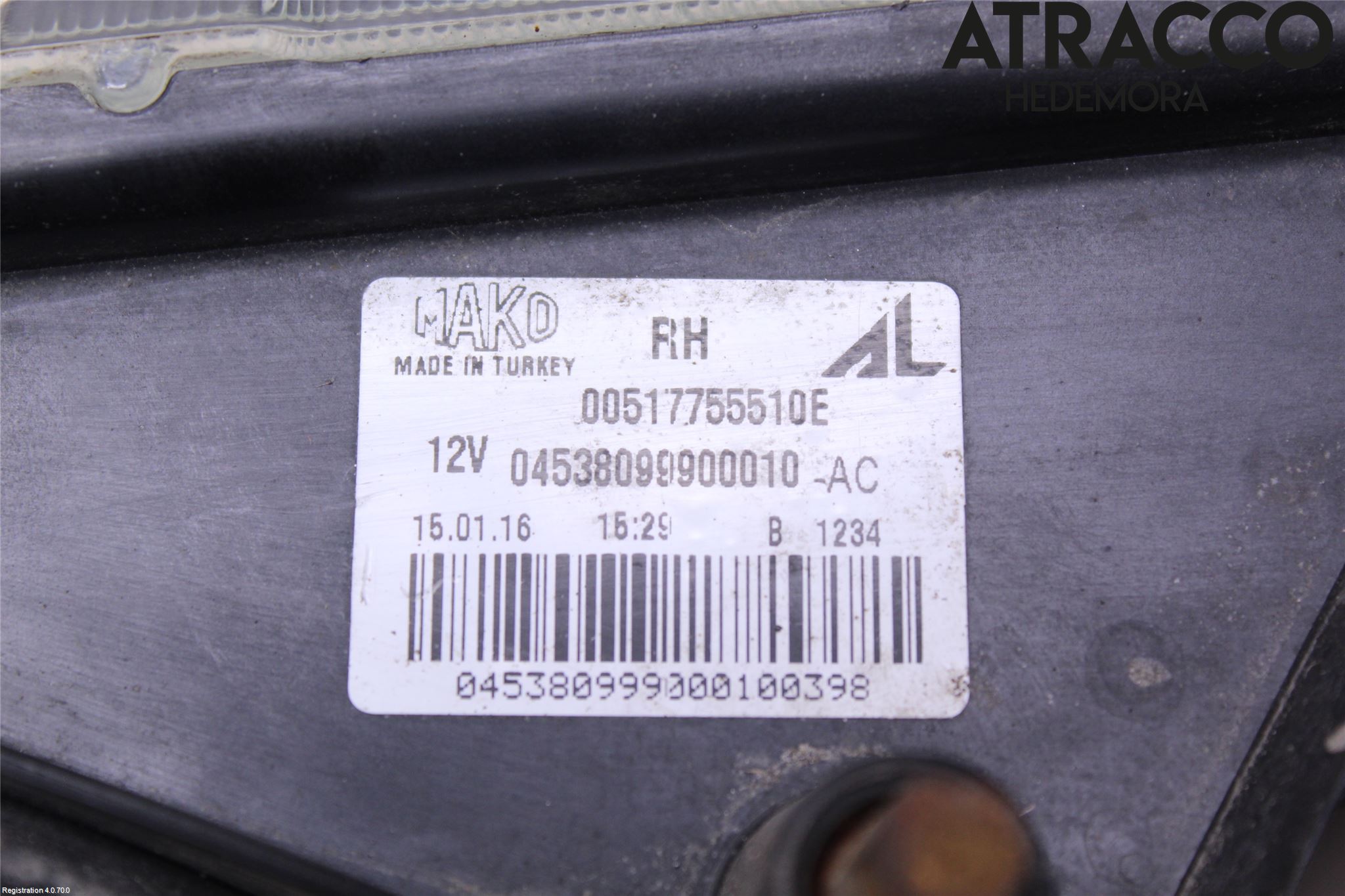 Fiat TIPO/CROSS 16- Frontlykt-Kurve-Tåkelys