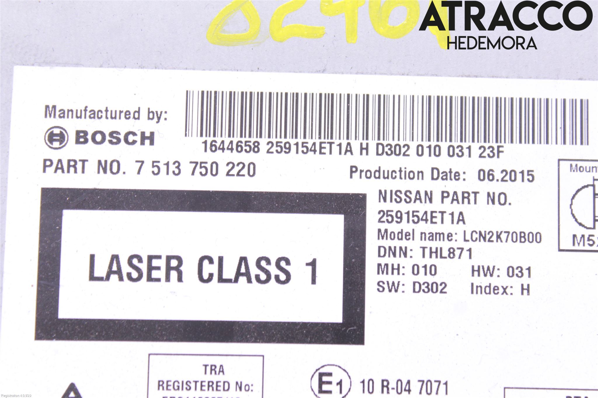 Nissan QASHQAI 14-17 Stereo Radio Med Cd